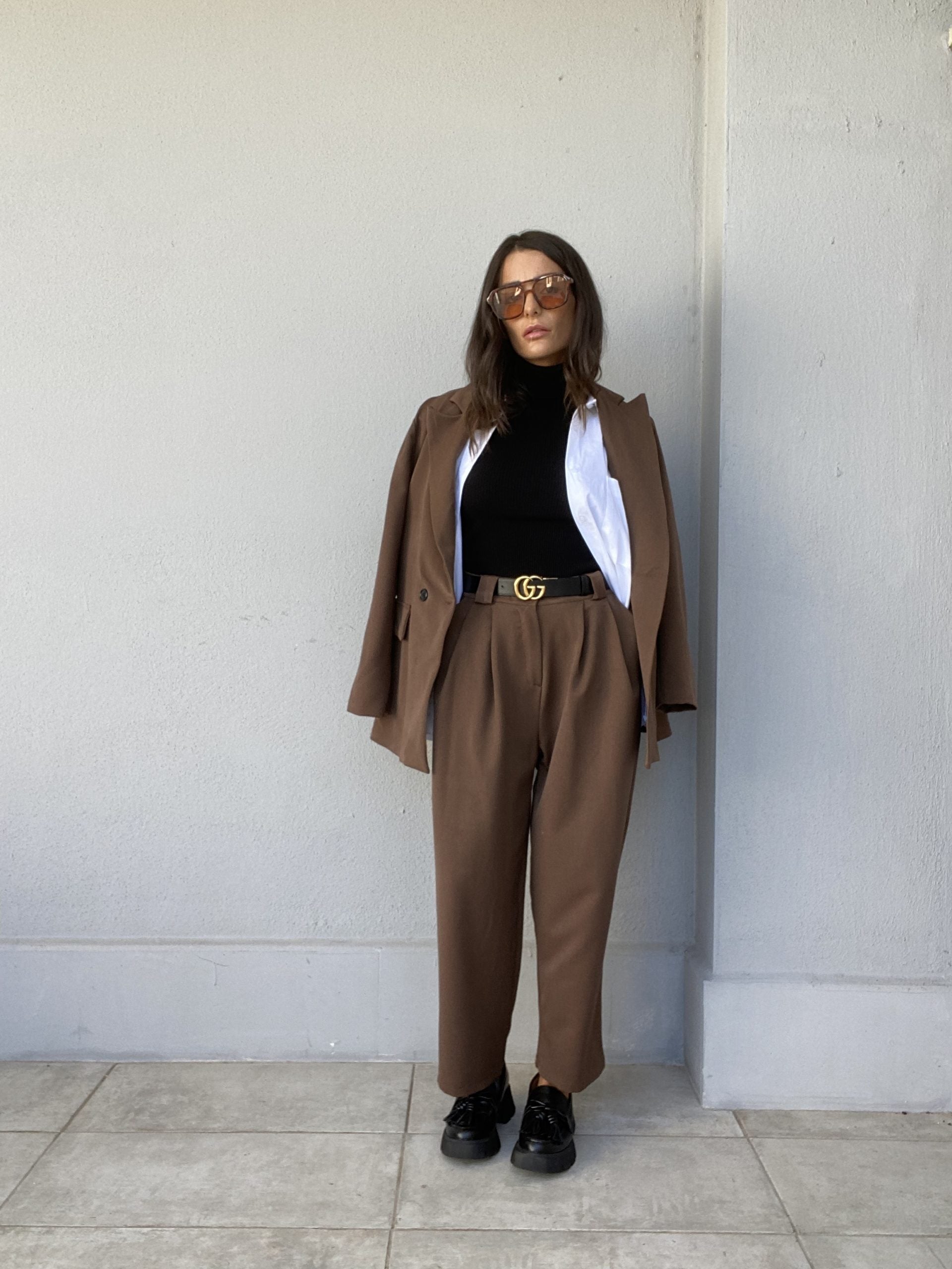 Pantaloni Completo Pinces - Grigio Scuro