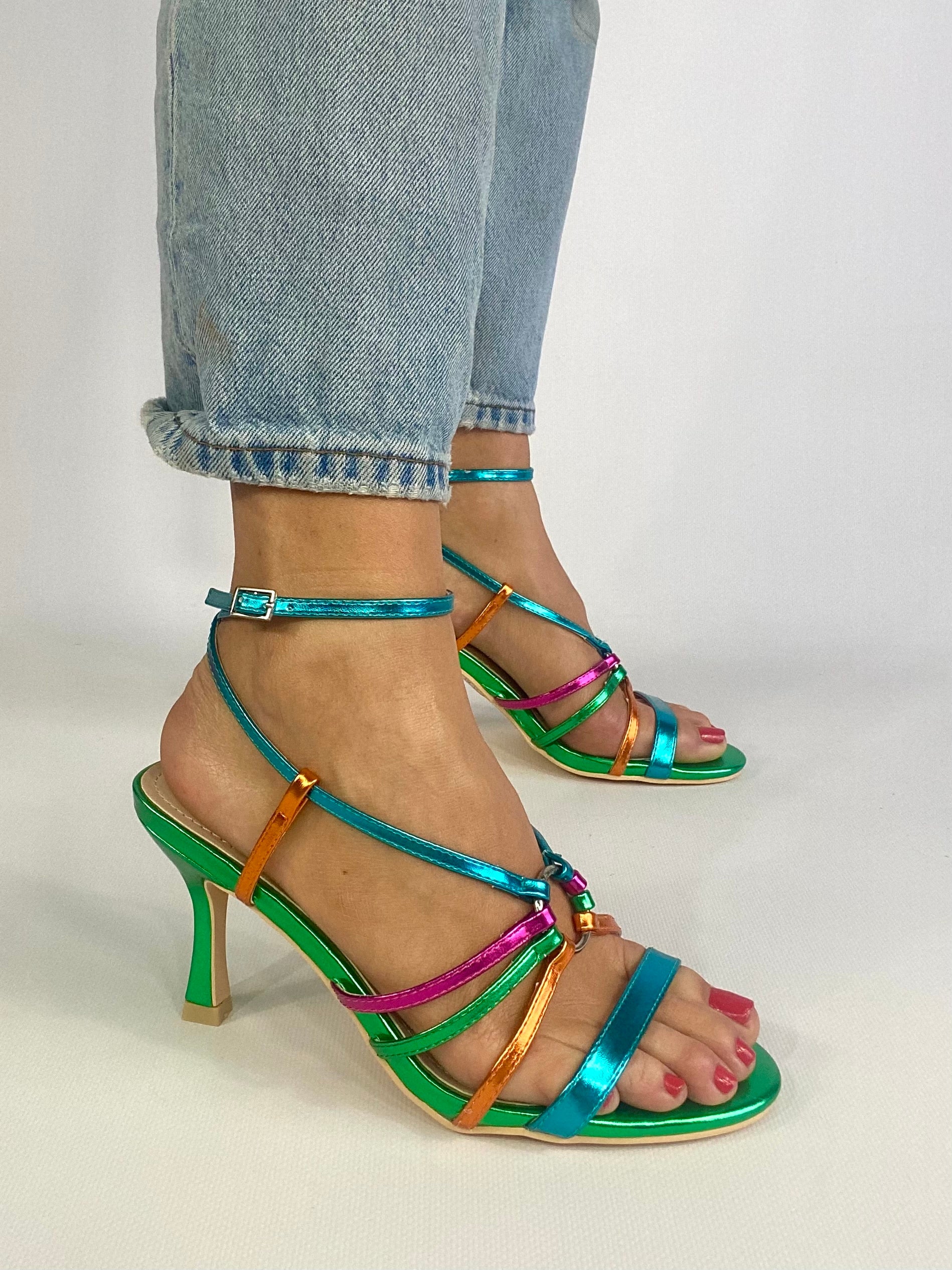 Sandali Ring - Multicolor / Verde.