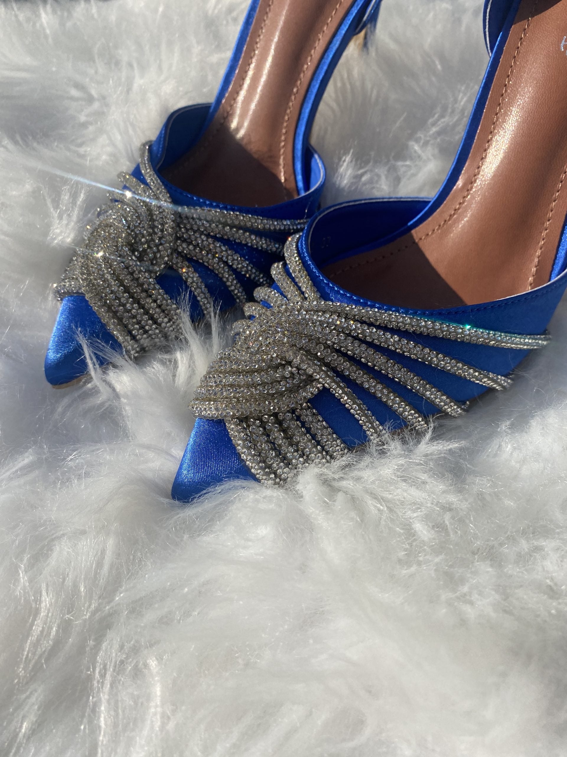 Slingback Glam Shine - Blu