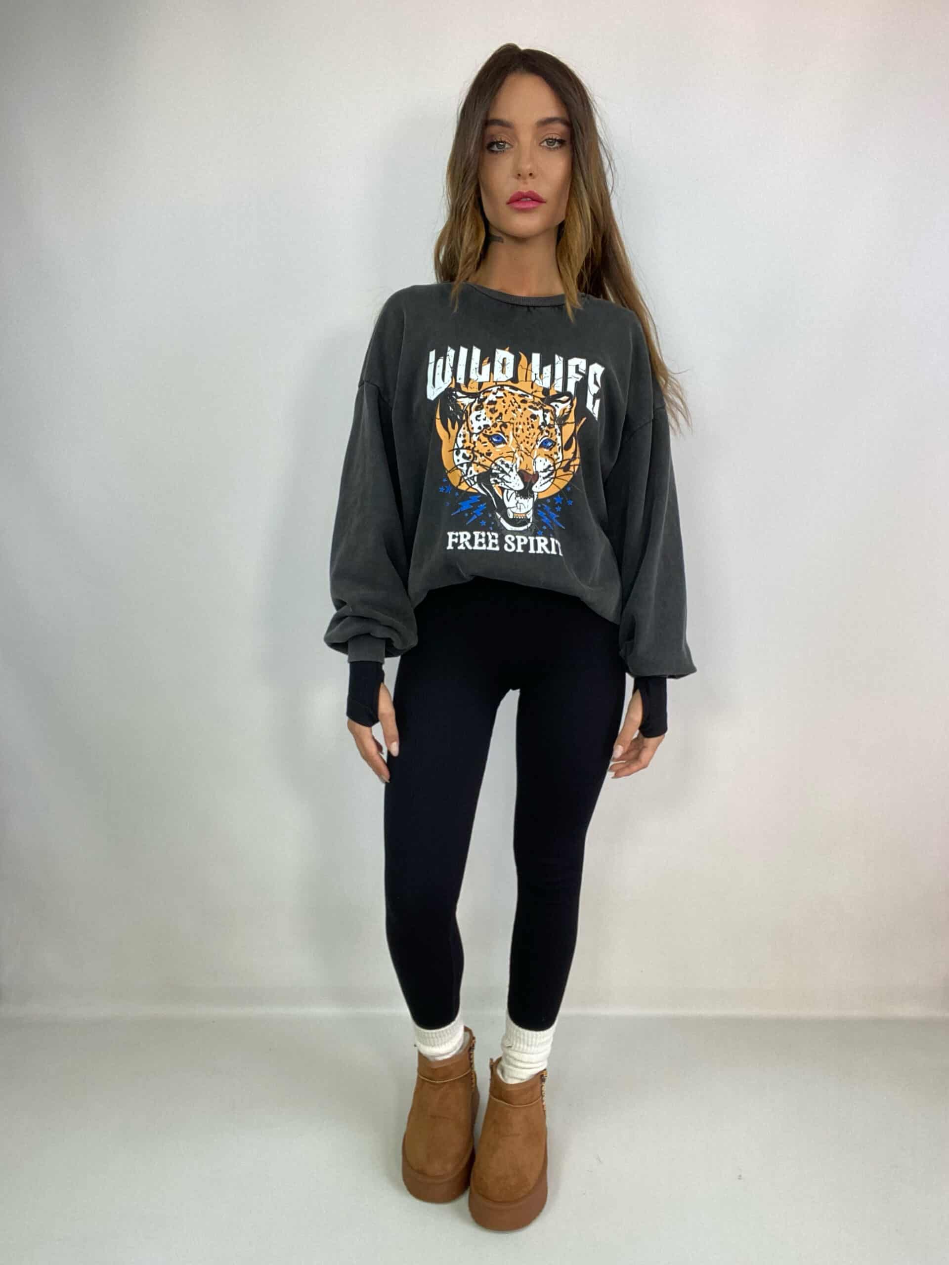 T-shirt Acid Wash - Aquila Viola