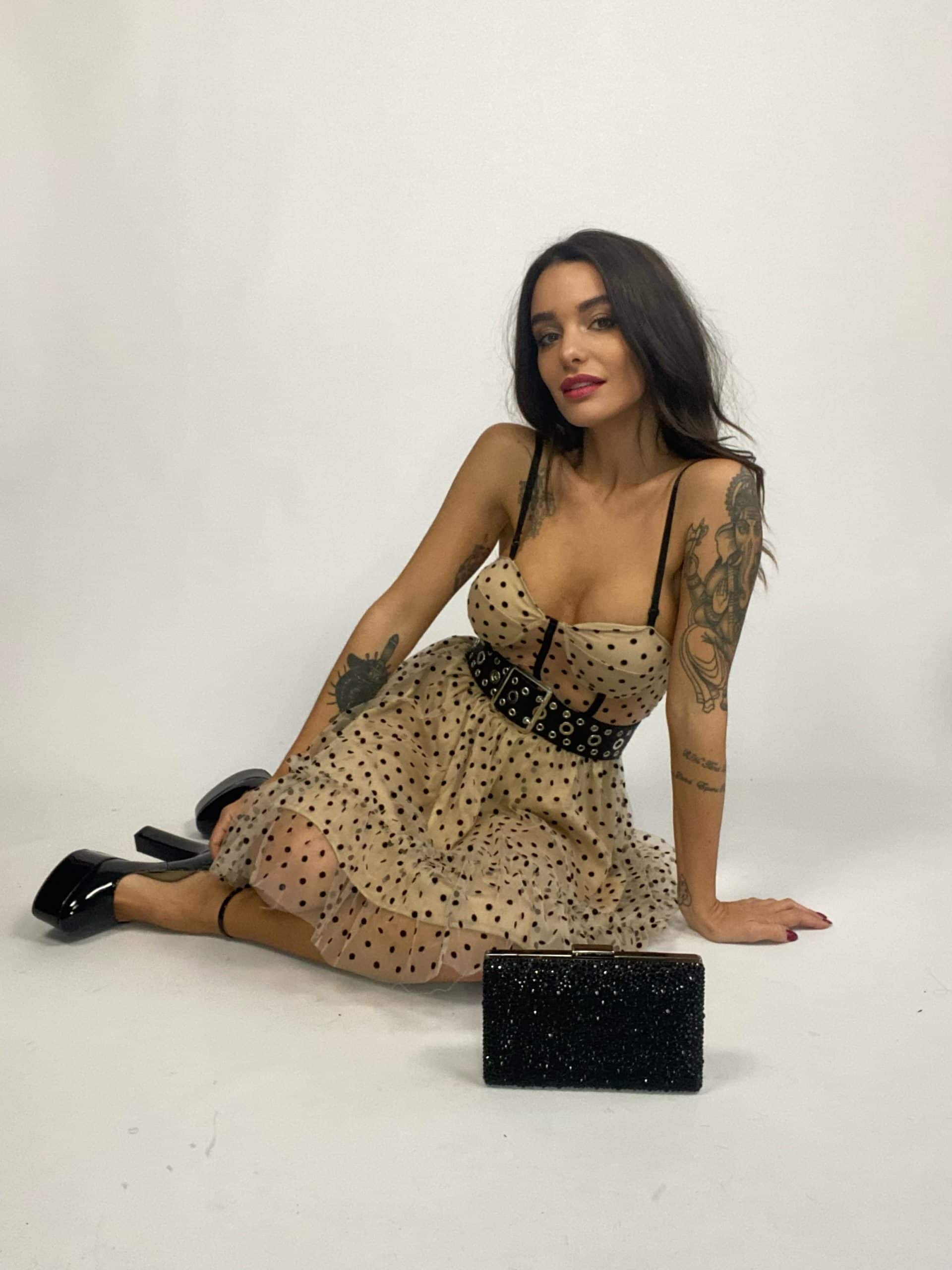 Vestito Polka Doll - Nude