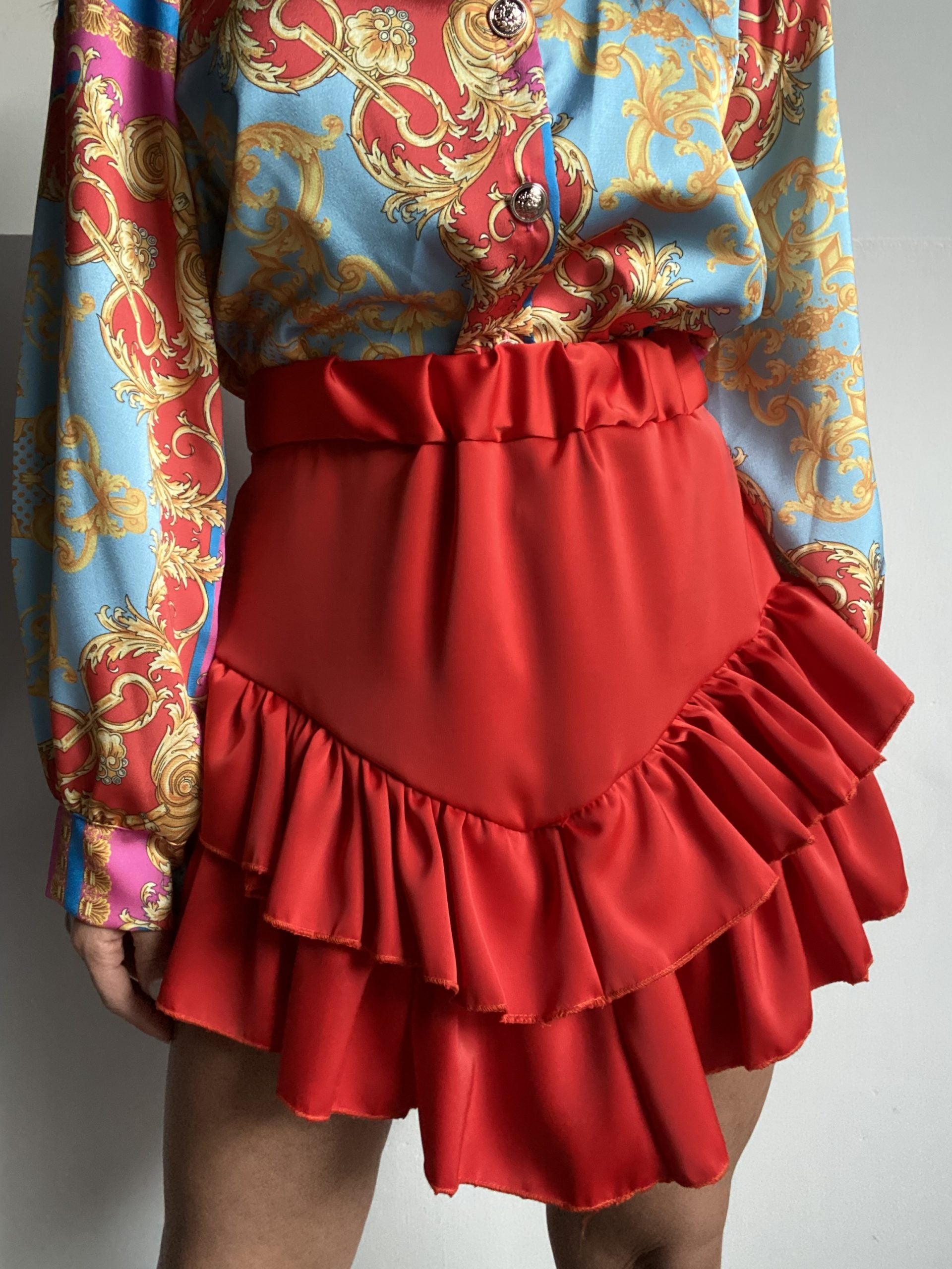 Mini Gonna Balze - Fucsia