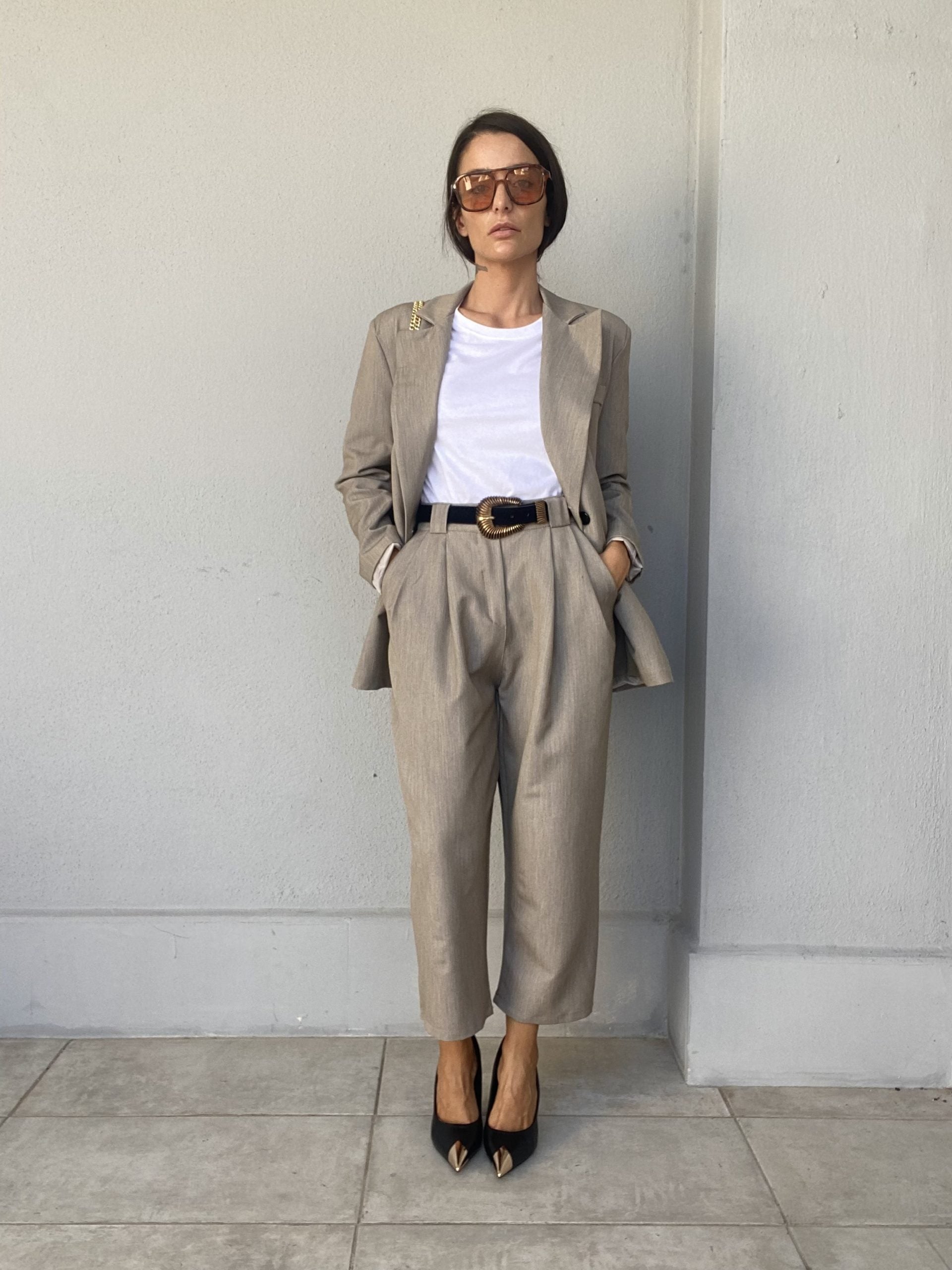 Blazer Completo Doppio Petto - Marrone