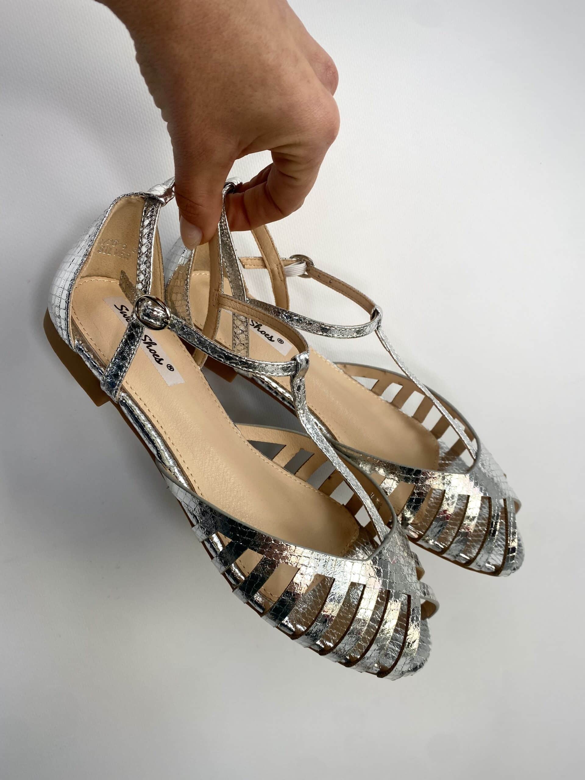 Sandali New Silla Flat - Argento