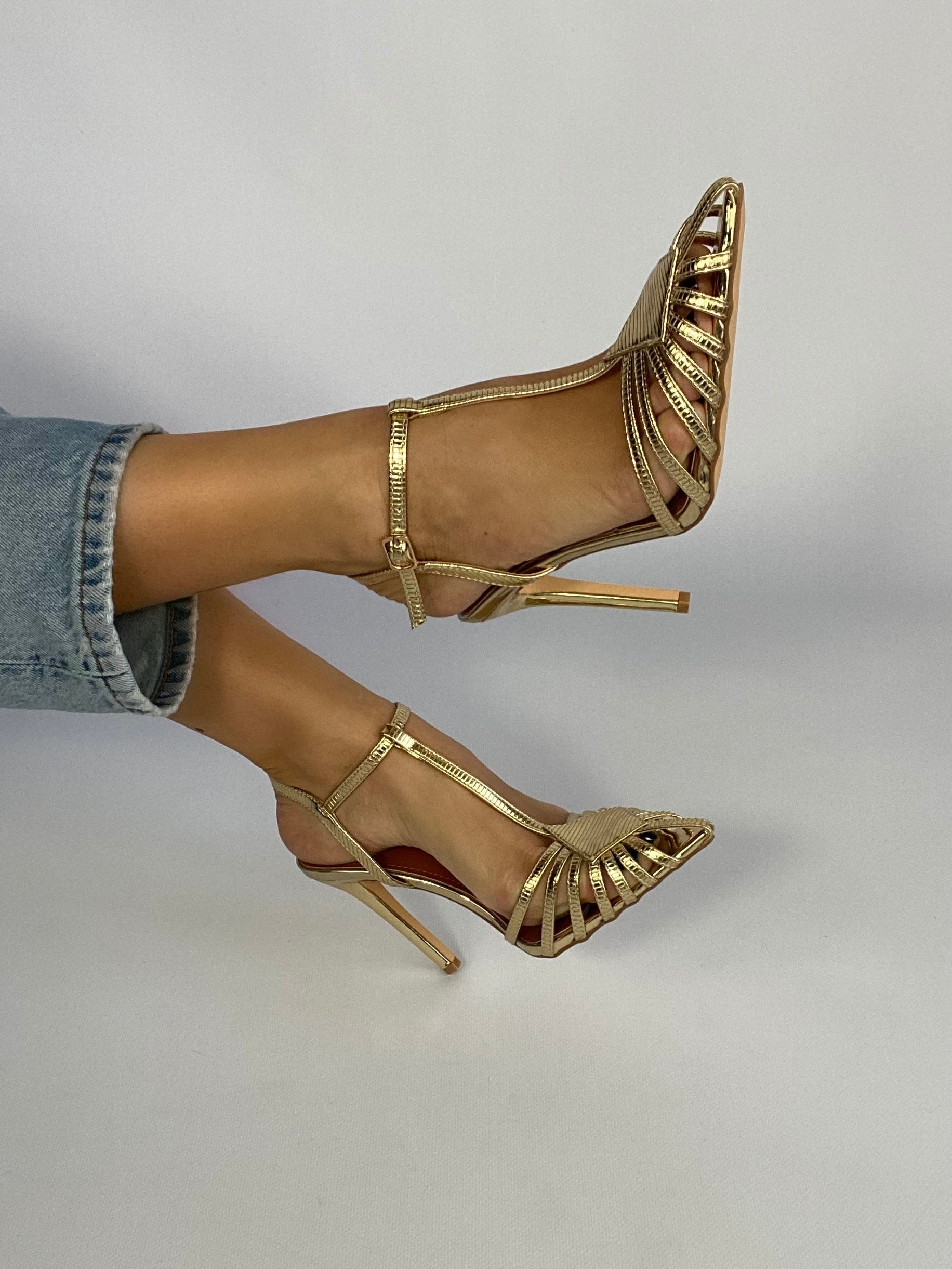 Sandali Silla T-bar - Oro