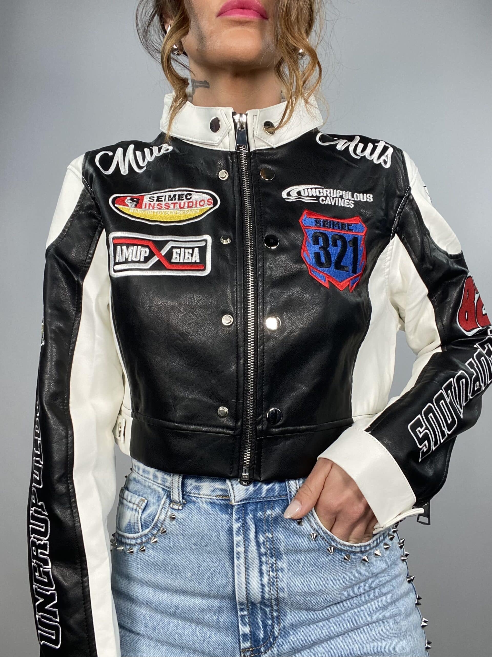 Chiodo Supercrop Motocross - Nero/ Bianco.