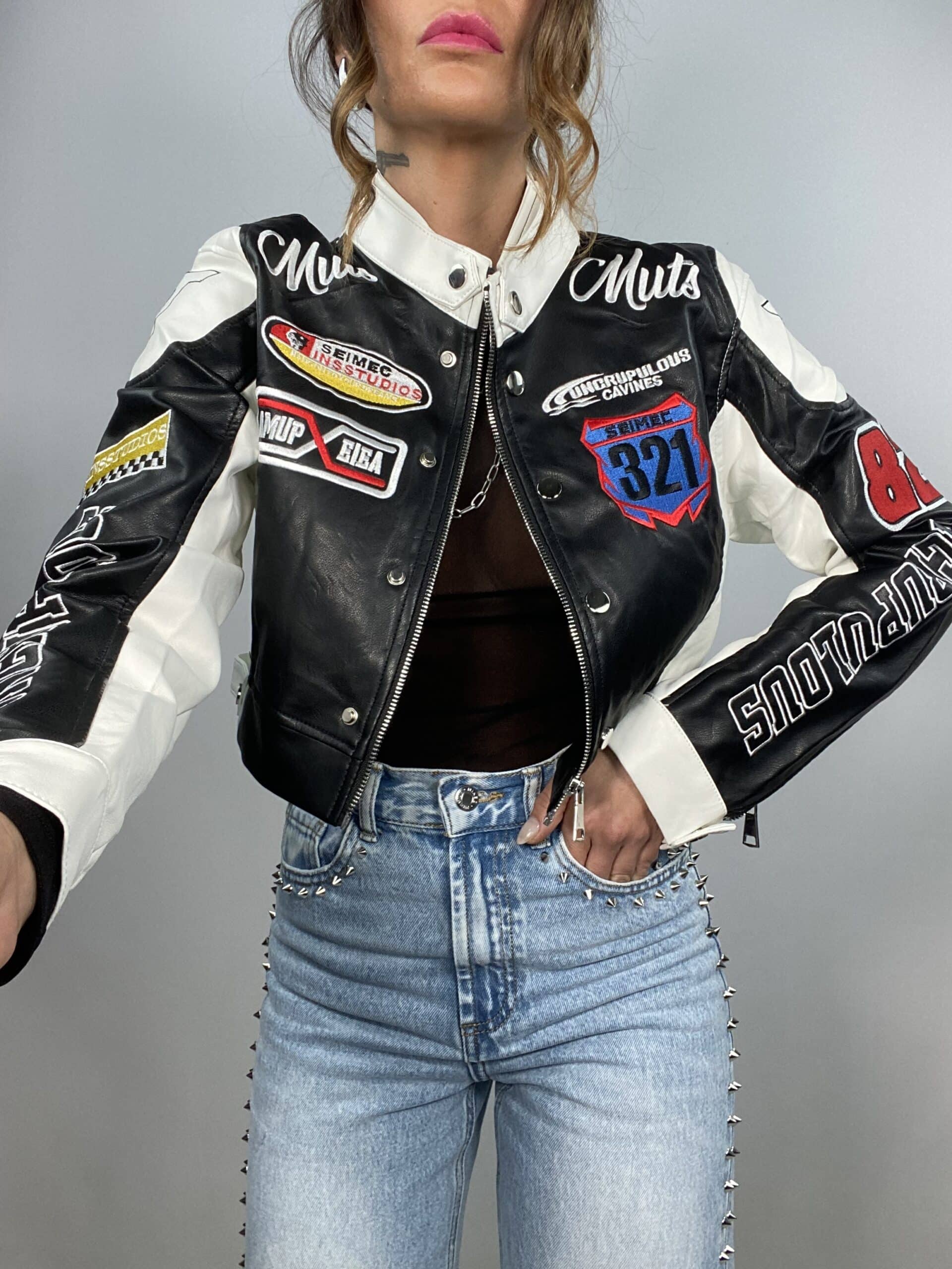 Chiodo Supercrop Motocross - Nero/ Bianco.
