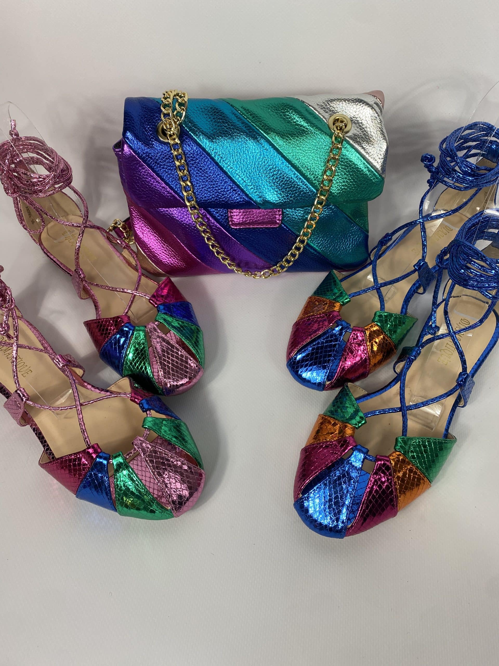 Clutch Multicolor con Tracolla
