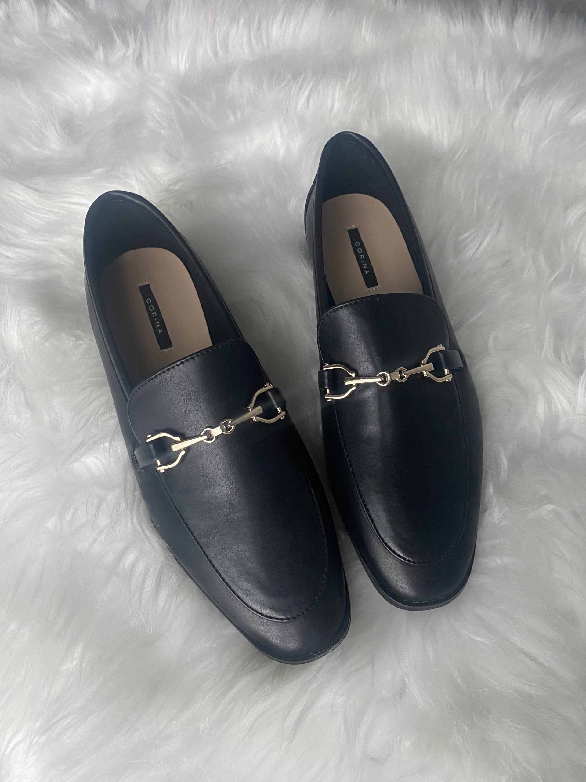 Mocassino Flat Morsetto Dorato - Nero