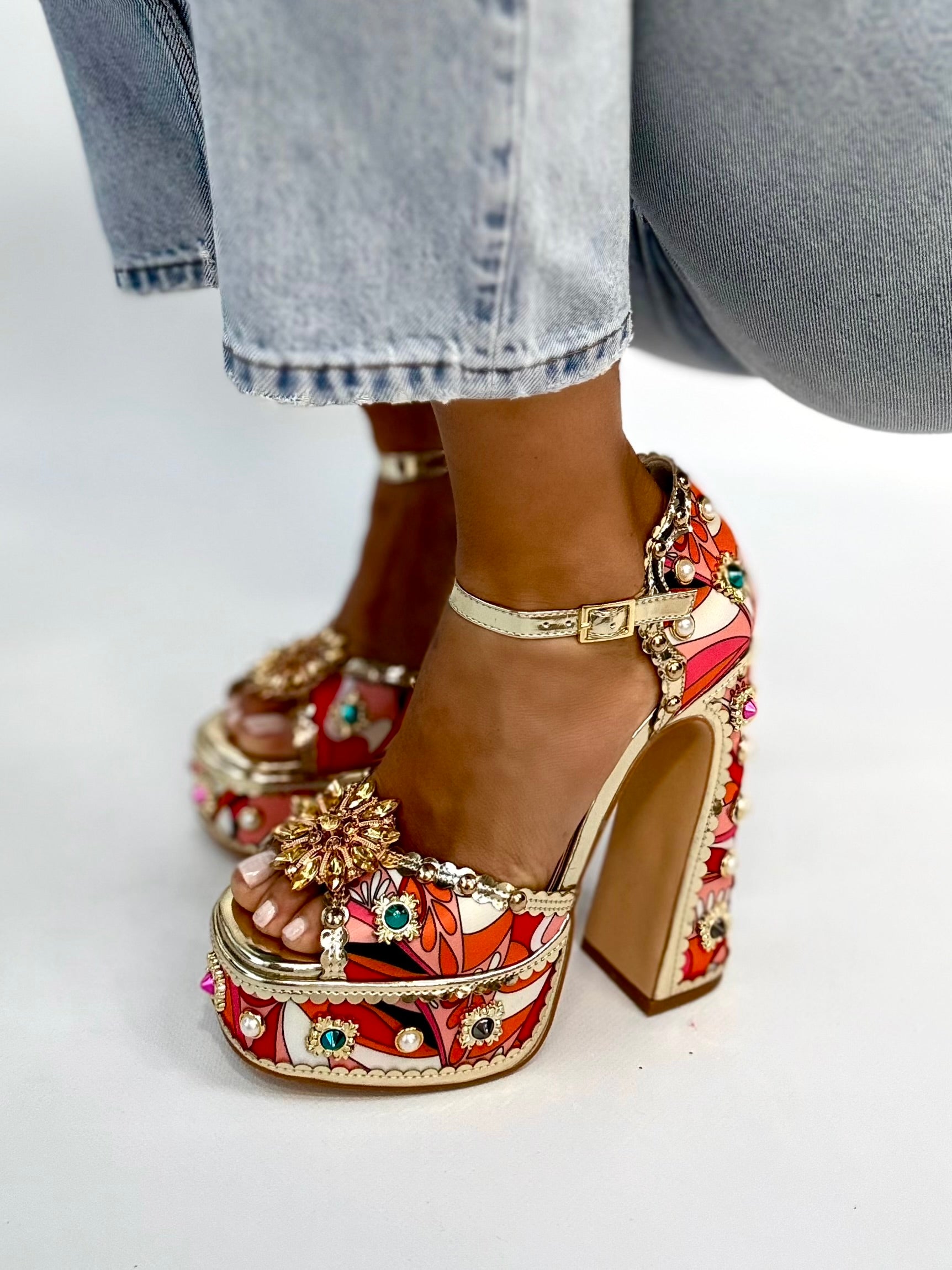 Sandali Sicily Super Platform - Rosso