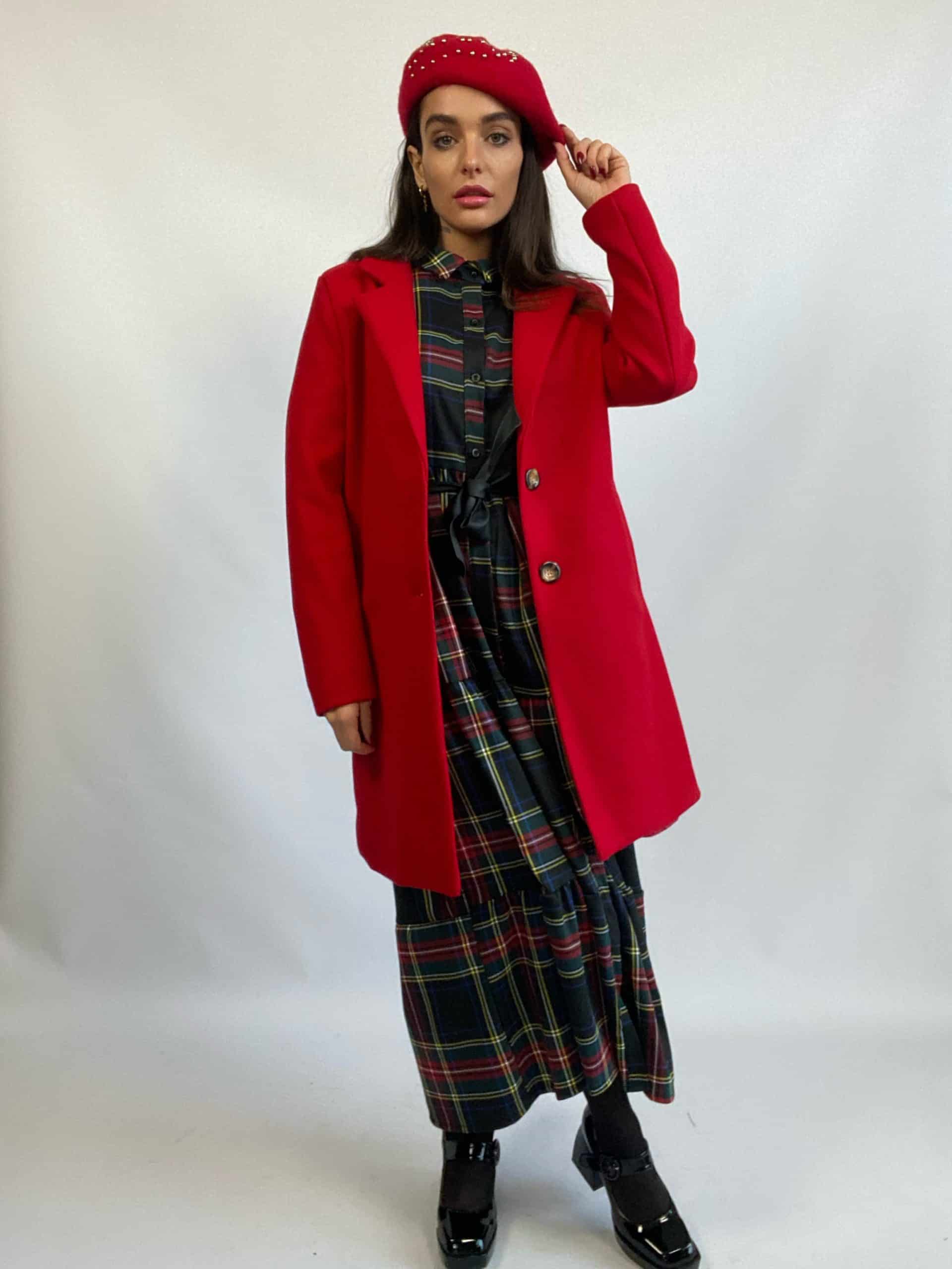 Maxi Dress Tartan - Nero