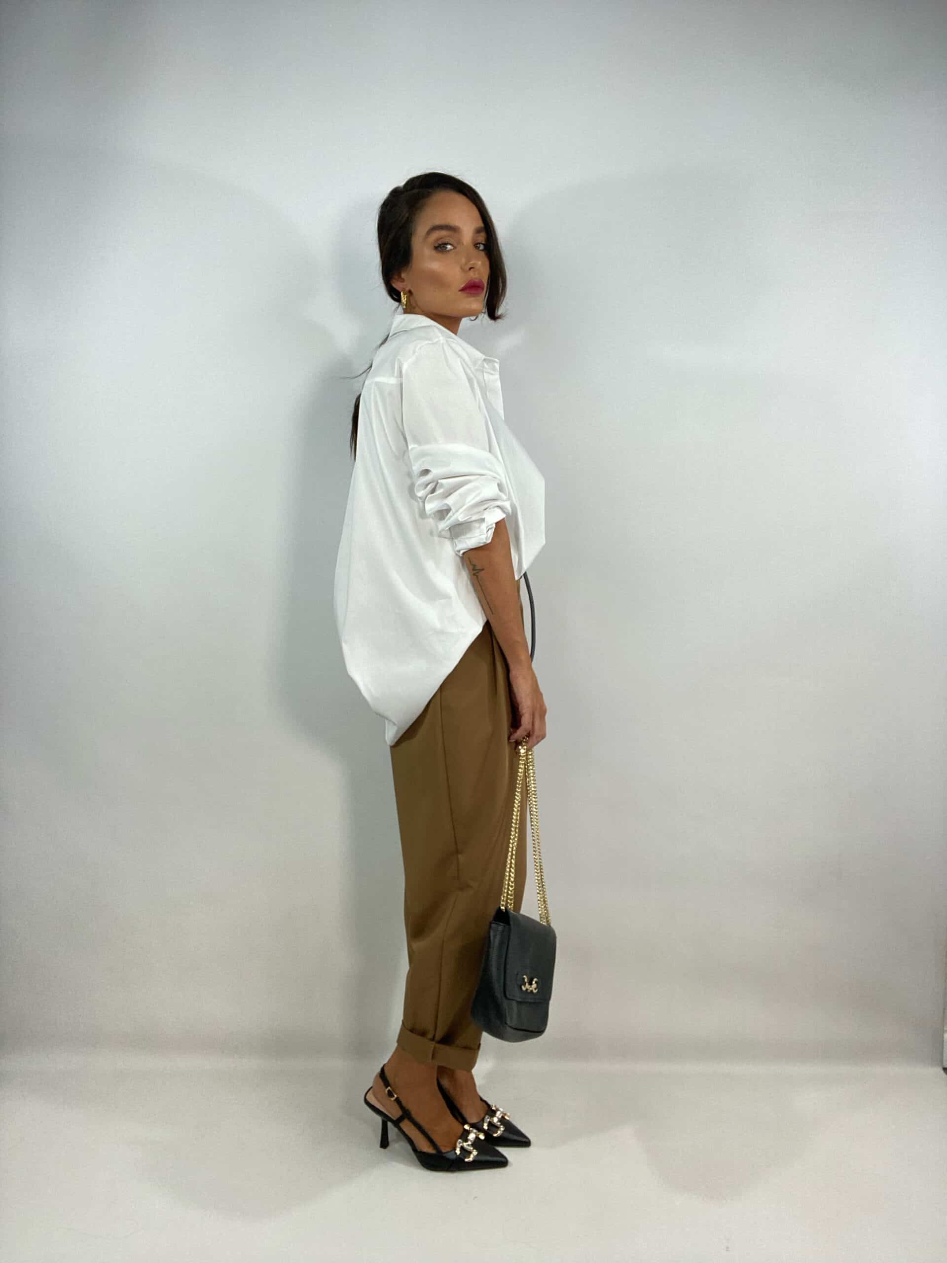 Pantaloni Doppia Pinces - Cammello