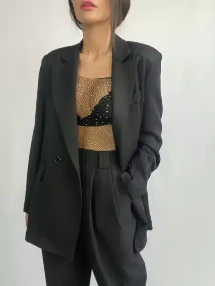 Blazer Doppio Petto - Nero