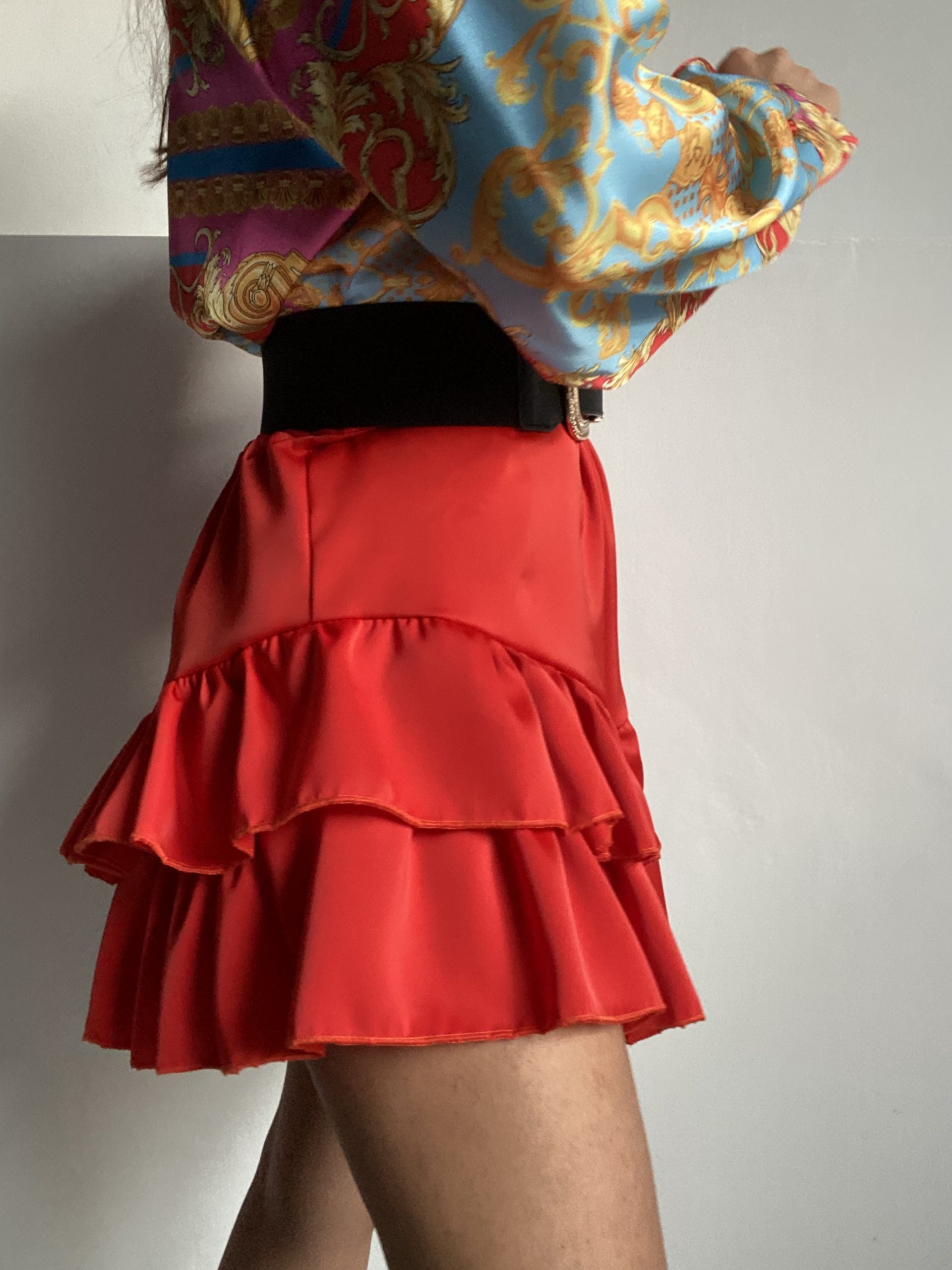 Mini Gonna Balze - Rosso