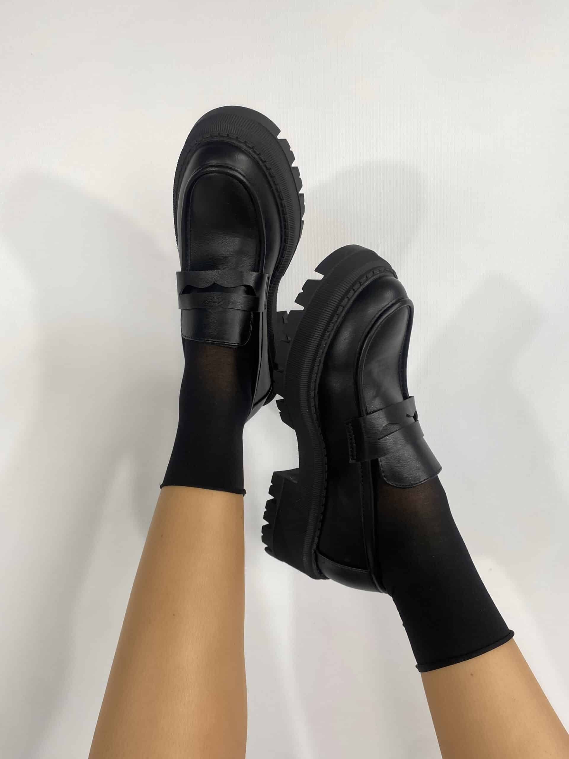 Mocassino Minimal Platform  - Nero
