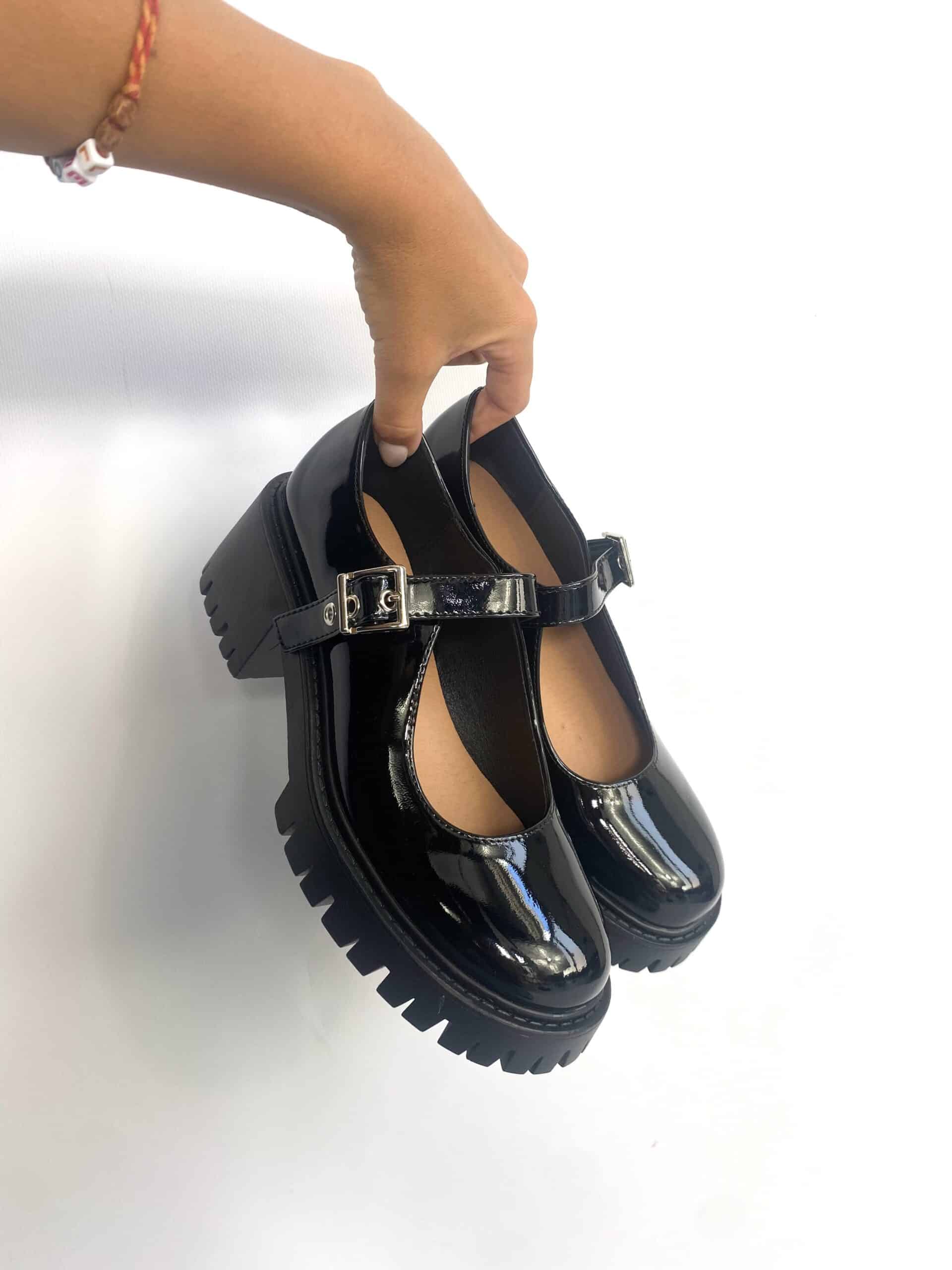 Bebè Platform con Cinturno - Vernice Nero