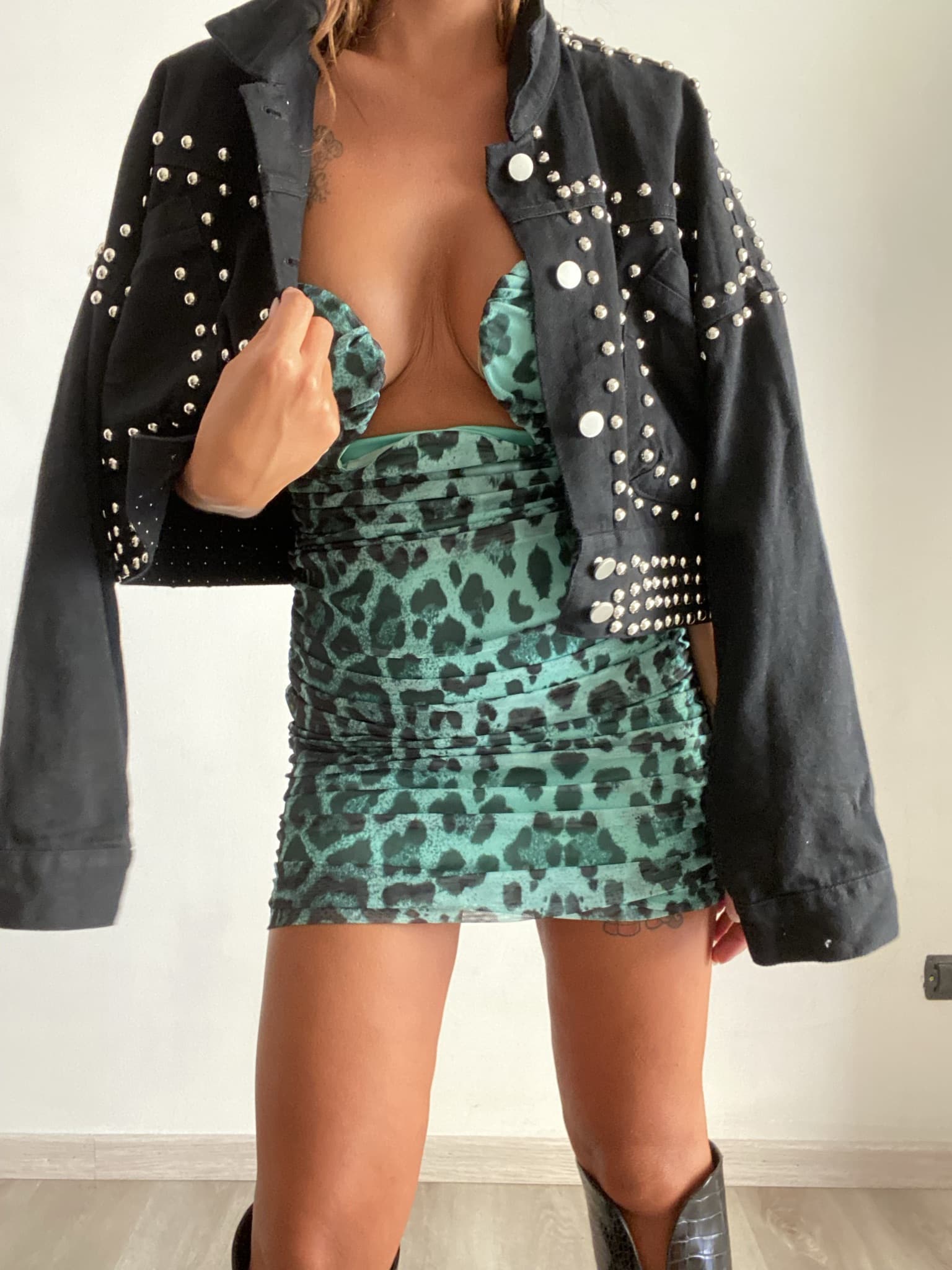 Vestito Leopard - Verde