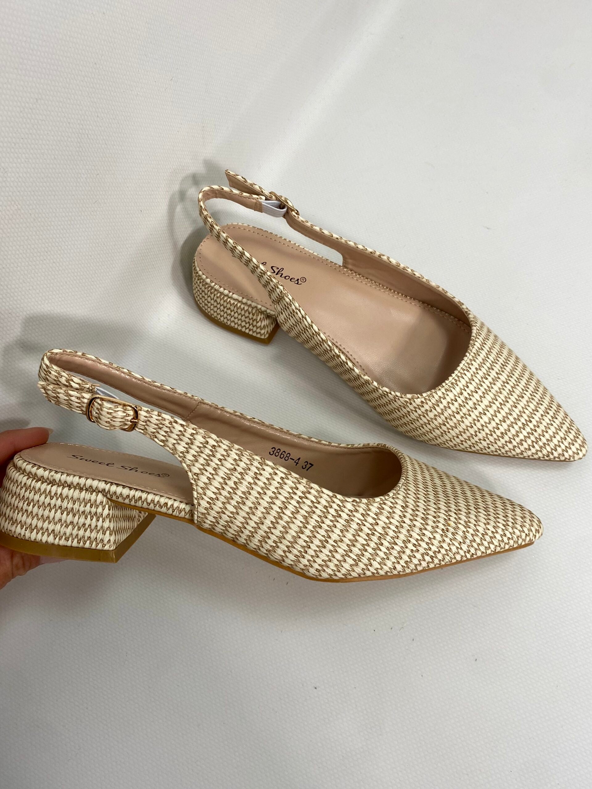 Slingback Baby Rafia - Beige