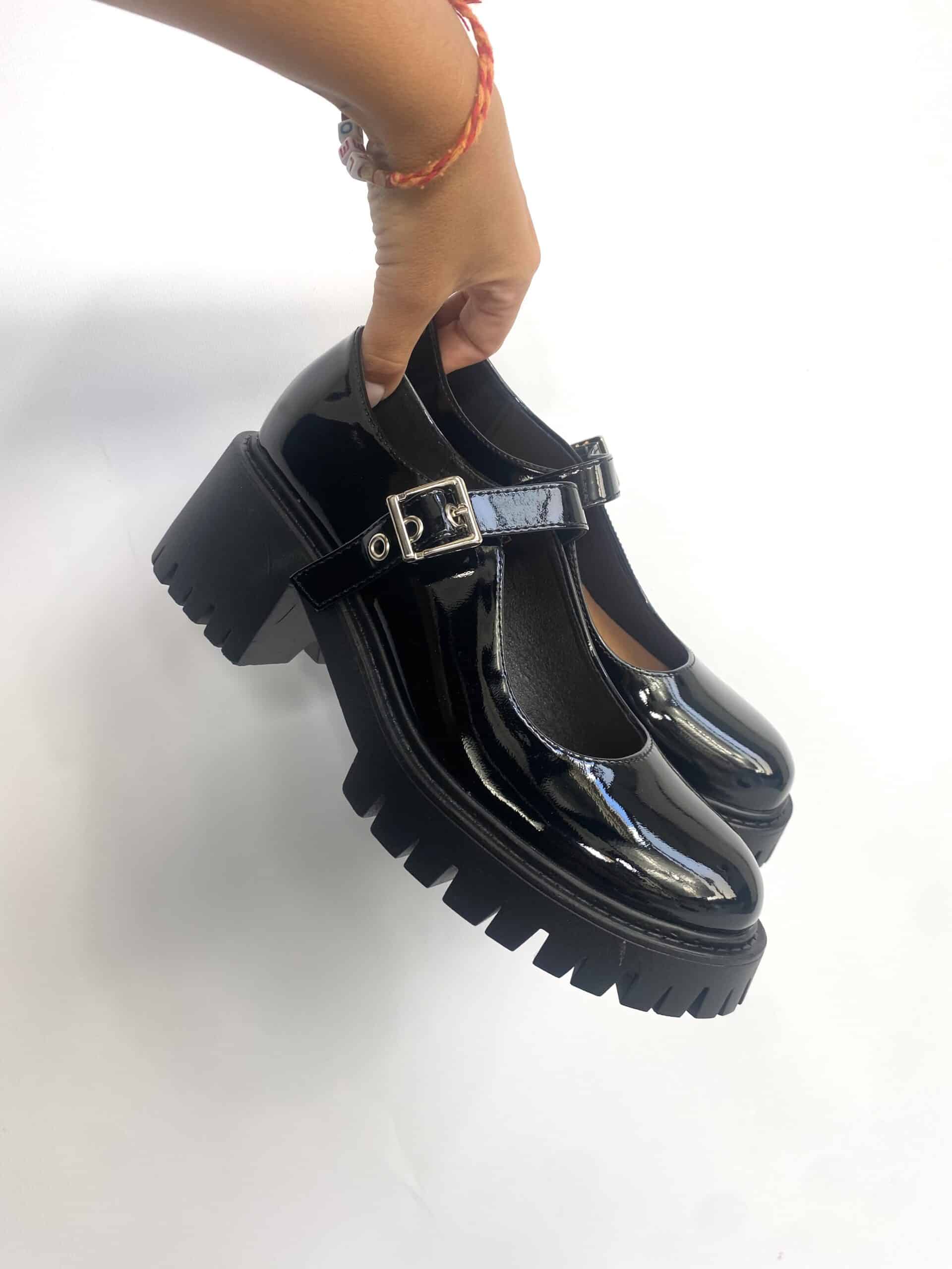 Bebè Platform con Cinturno - Vernice Nero