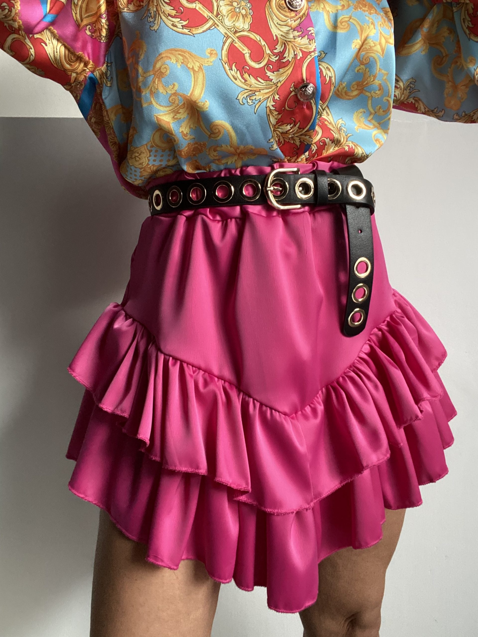 Mini Gonna Balze - Fucsia