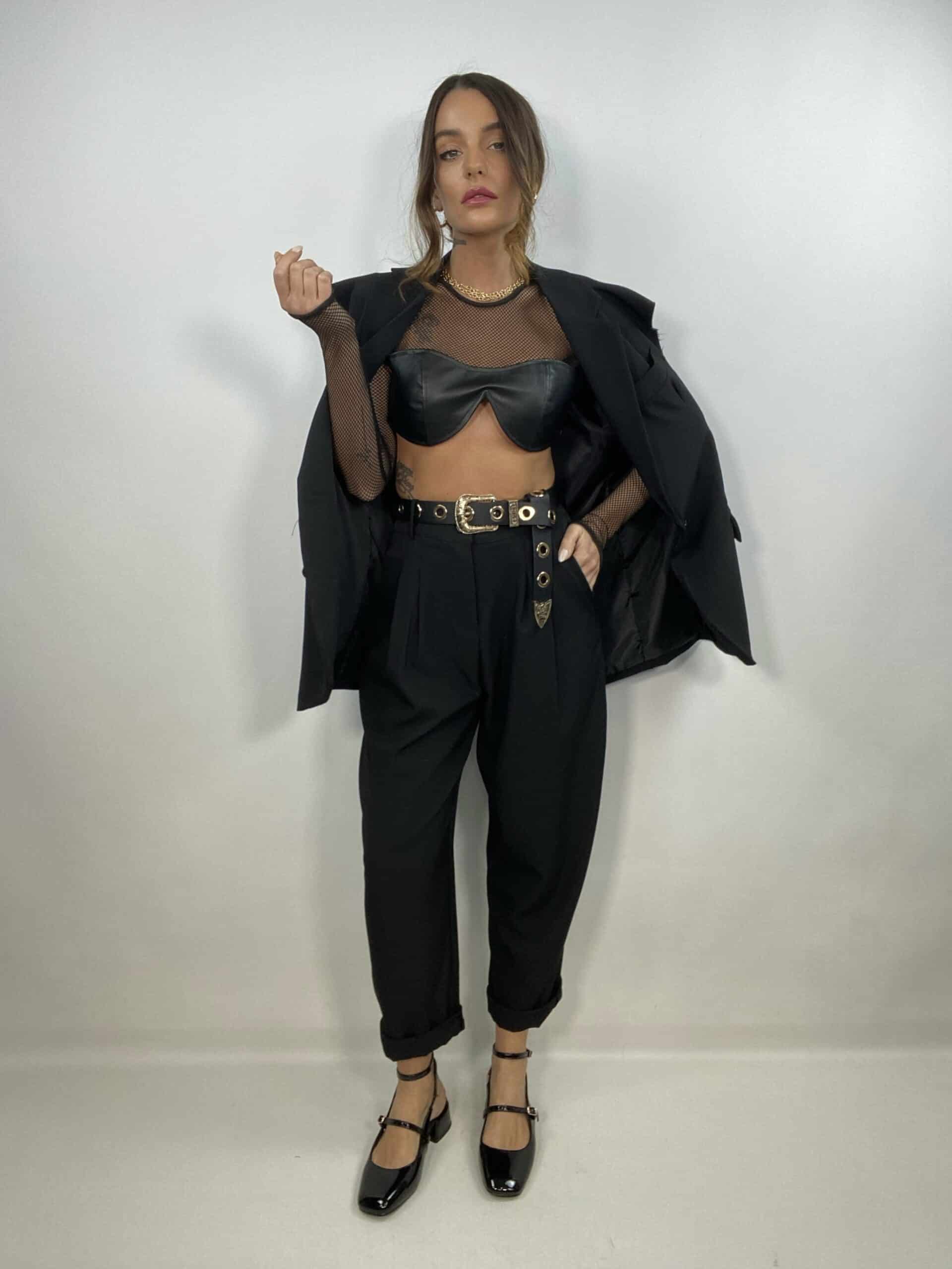 Gilet Completo Oversize - Nero.