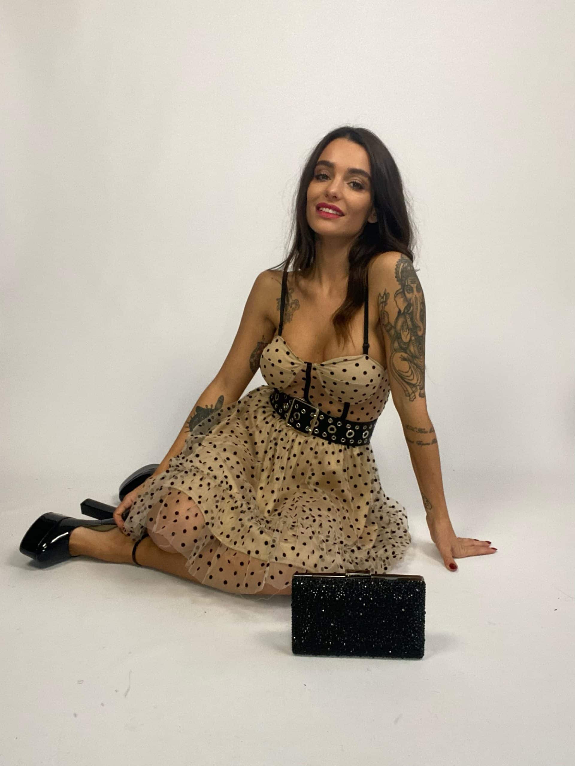 Vestito Polka Doll - Nude