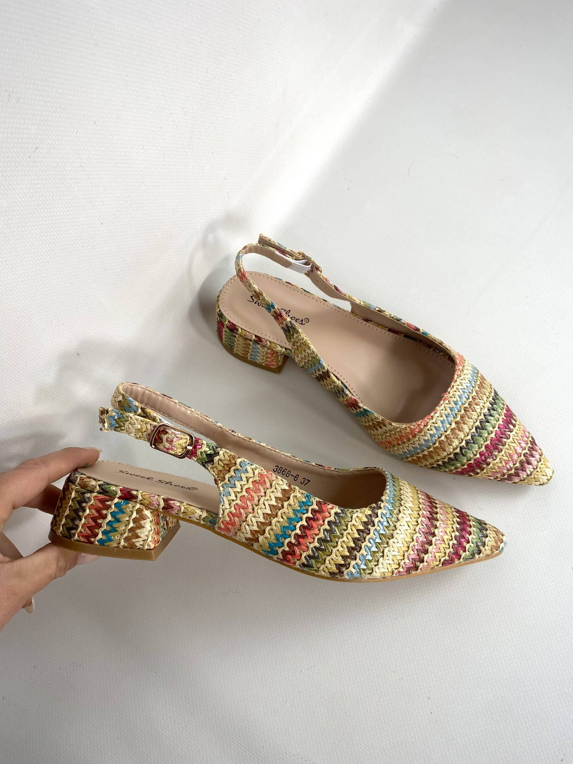 Slingback Baby Rafia - Multicolor