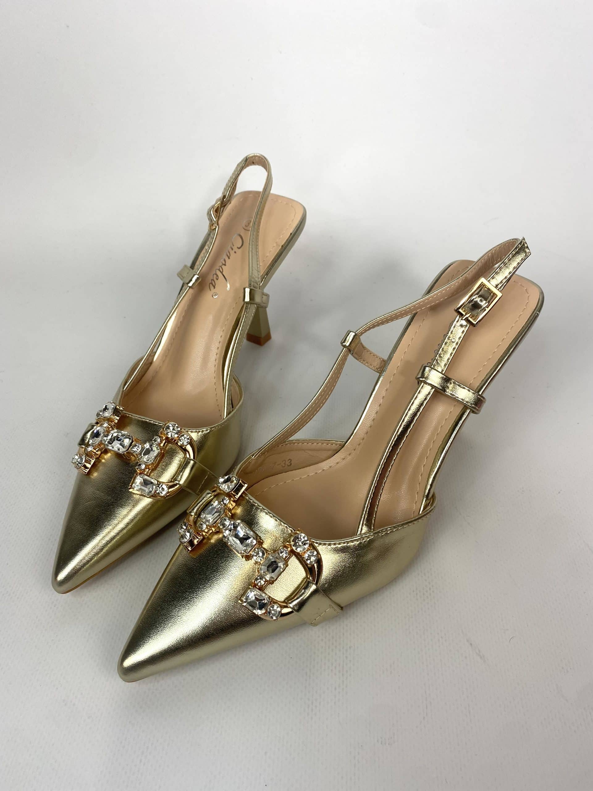 Slingback Morsetto Gioiello - Oro