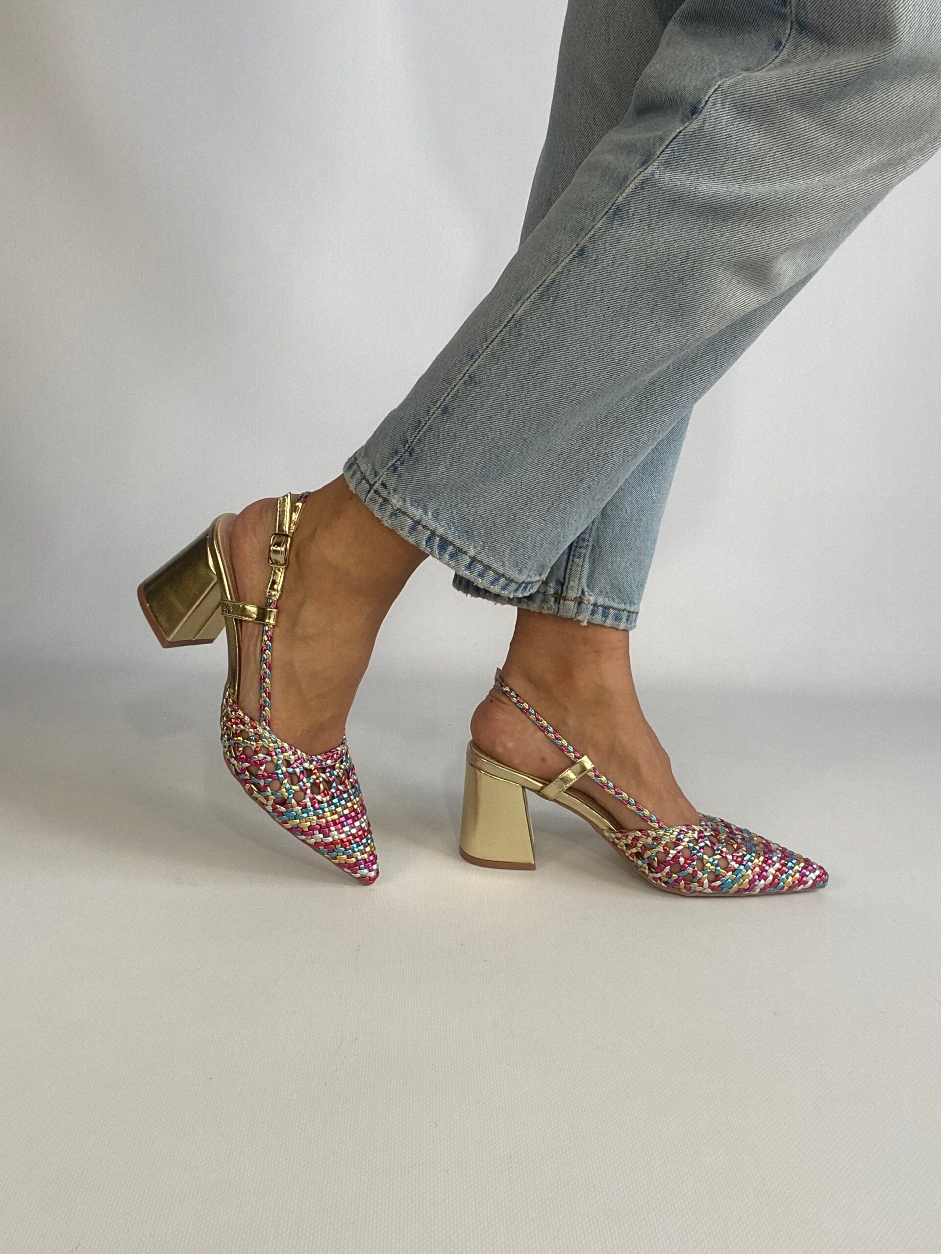 Slingback New Rafia Comfort Heels 2.0 - Multicolor