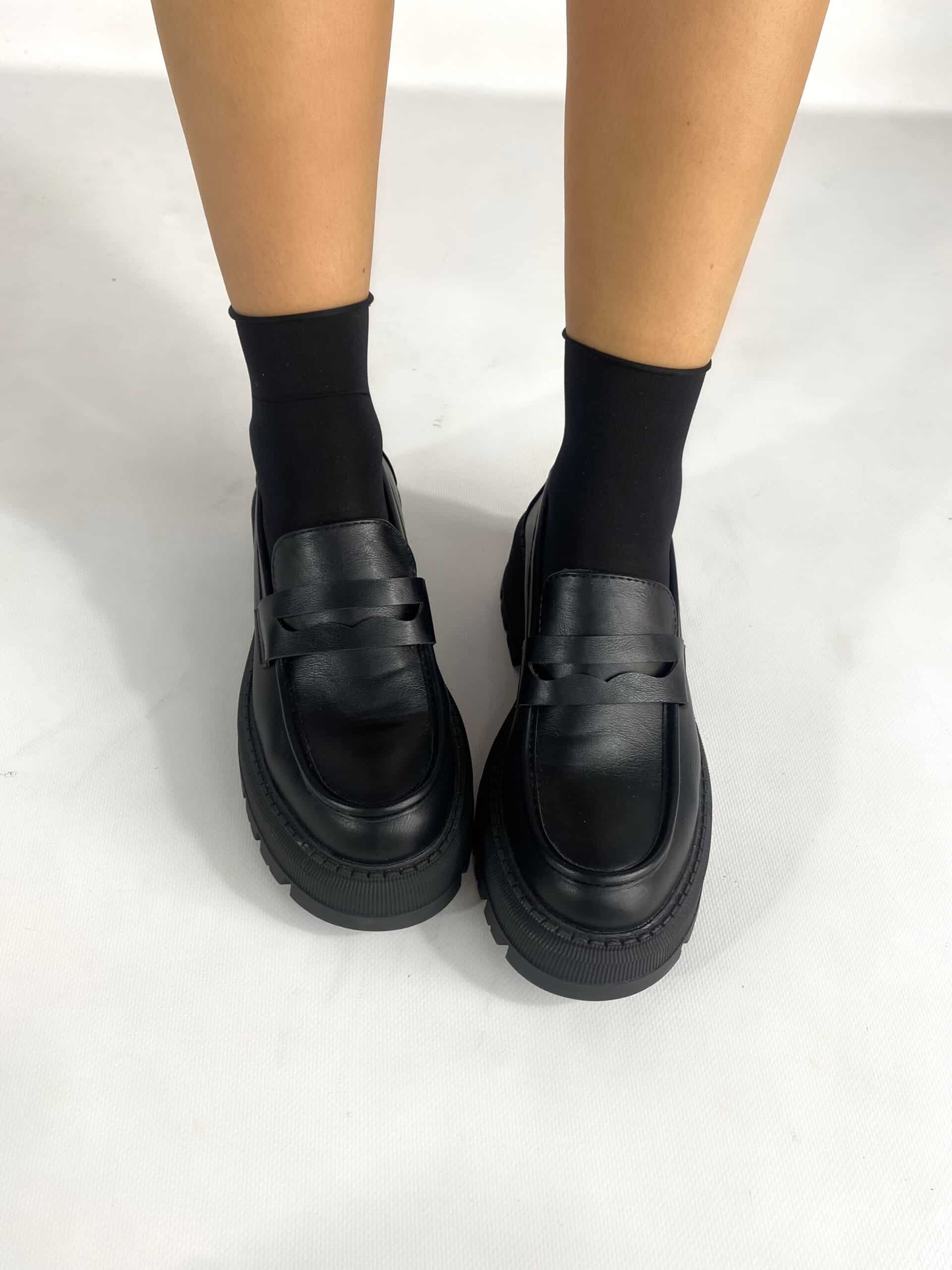 Mocassino Minimal Platform  - Nero