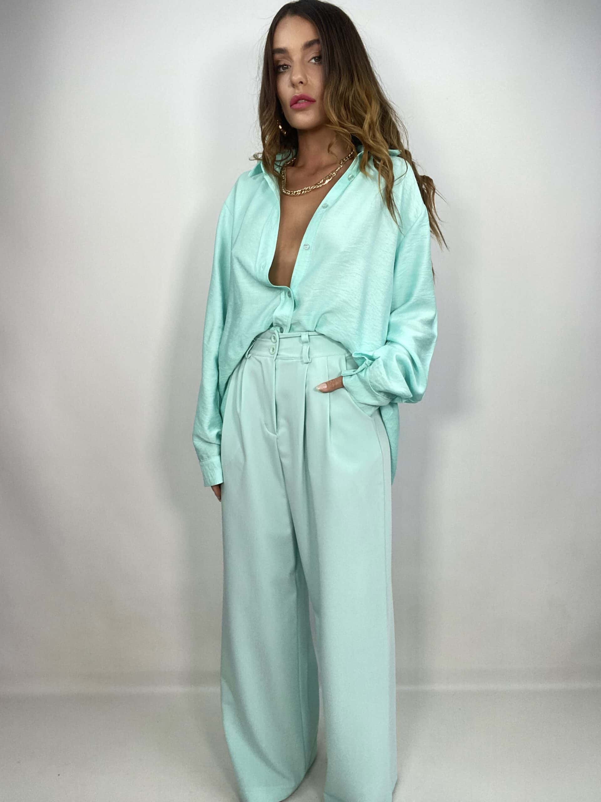 Pantaloni Wide con Pinces - Tiffany