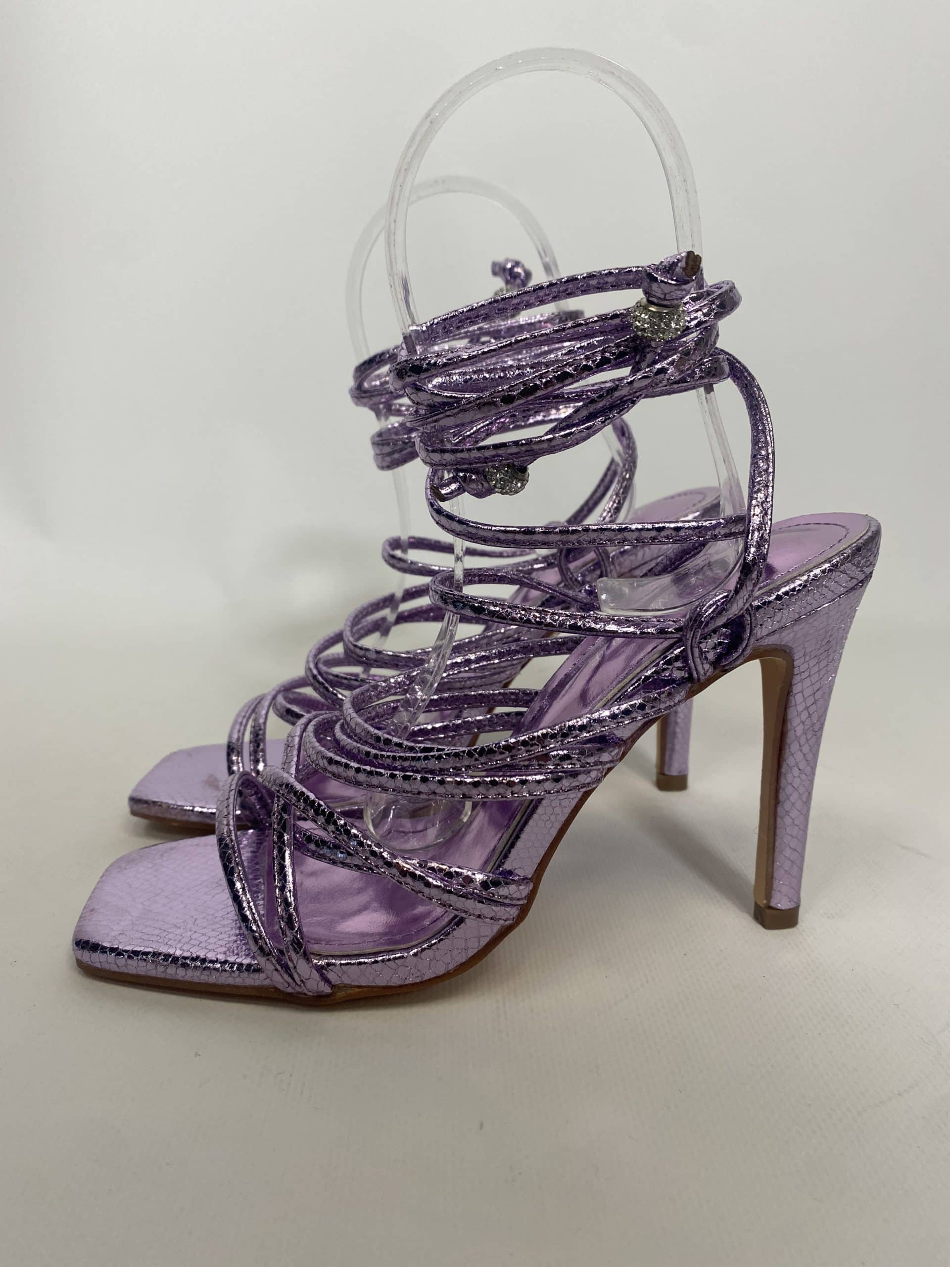 Sandali Snake Alla Schiava  - Lilla