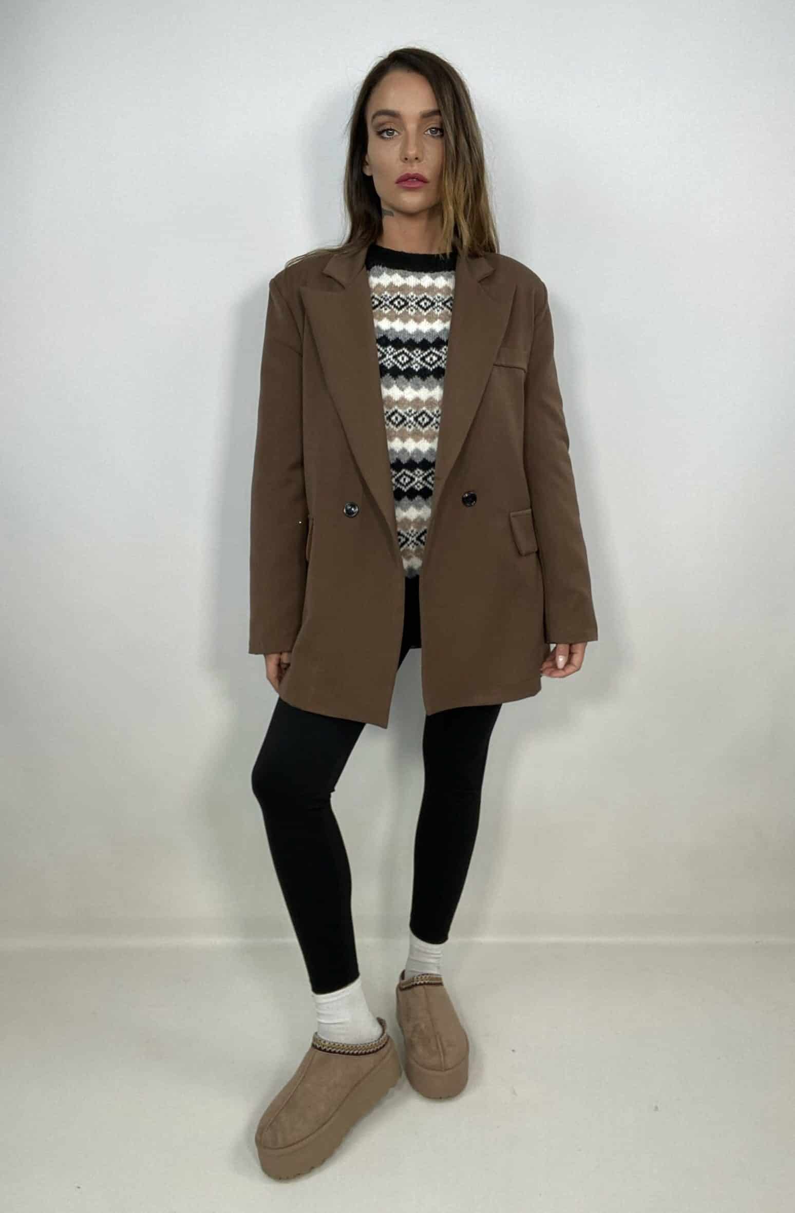 Blazer Doppio Petto - Marrone