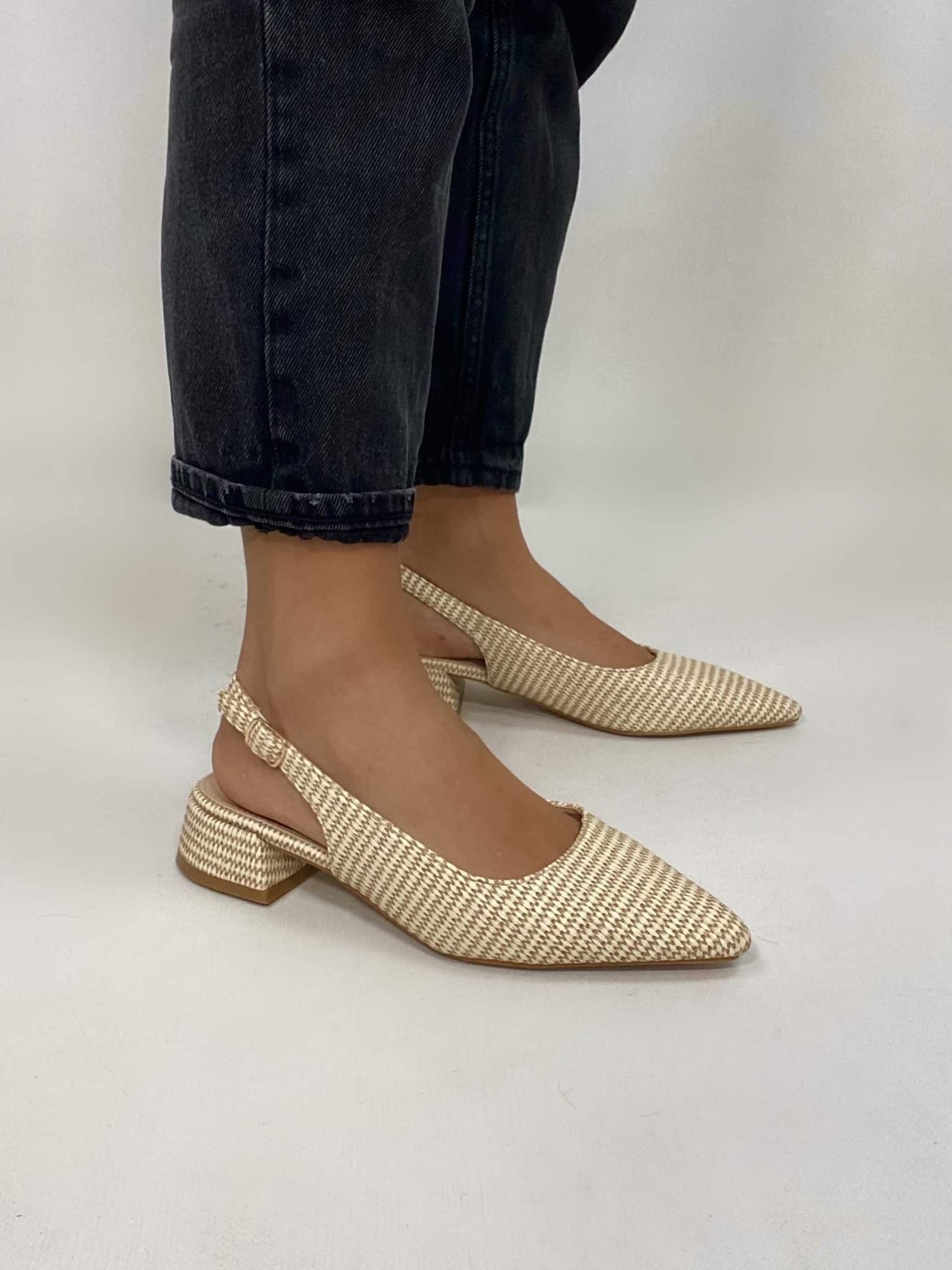 Slingback Baby Rafia - Beige