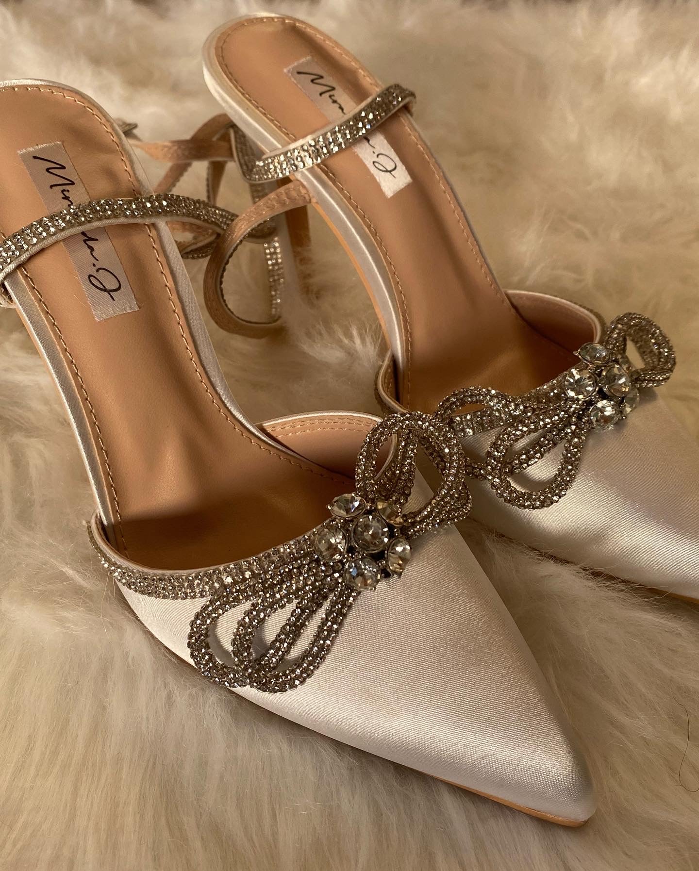 Decollete Diamond - Satin Bianco