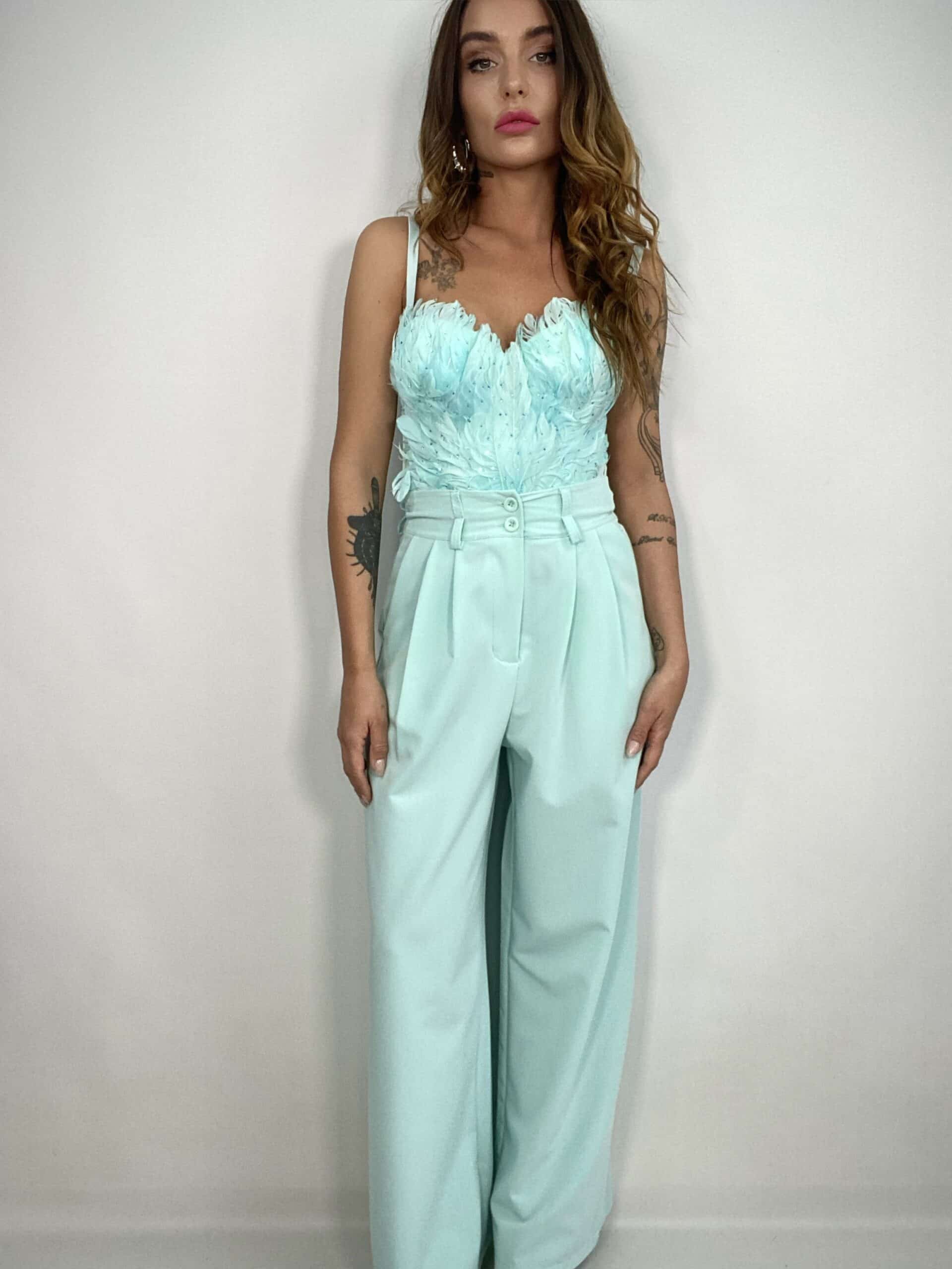 Pantaloni Wide con Pinces - Tiffany