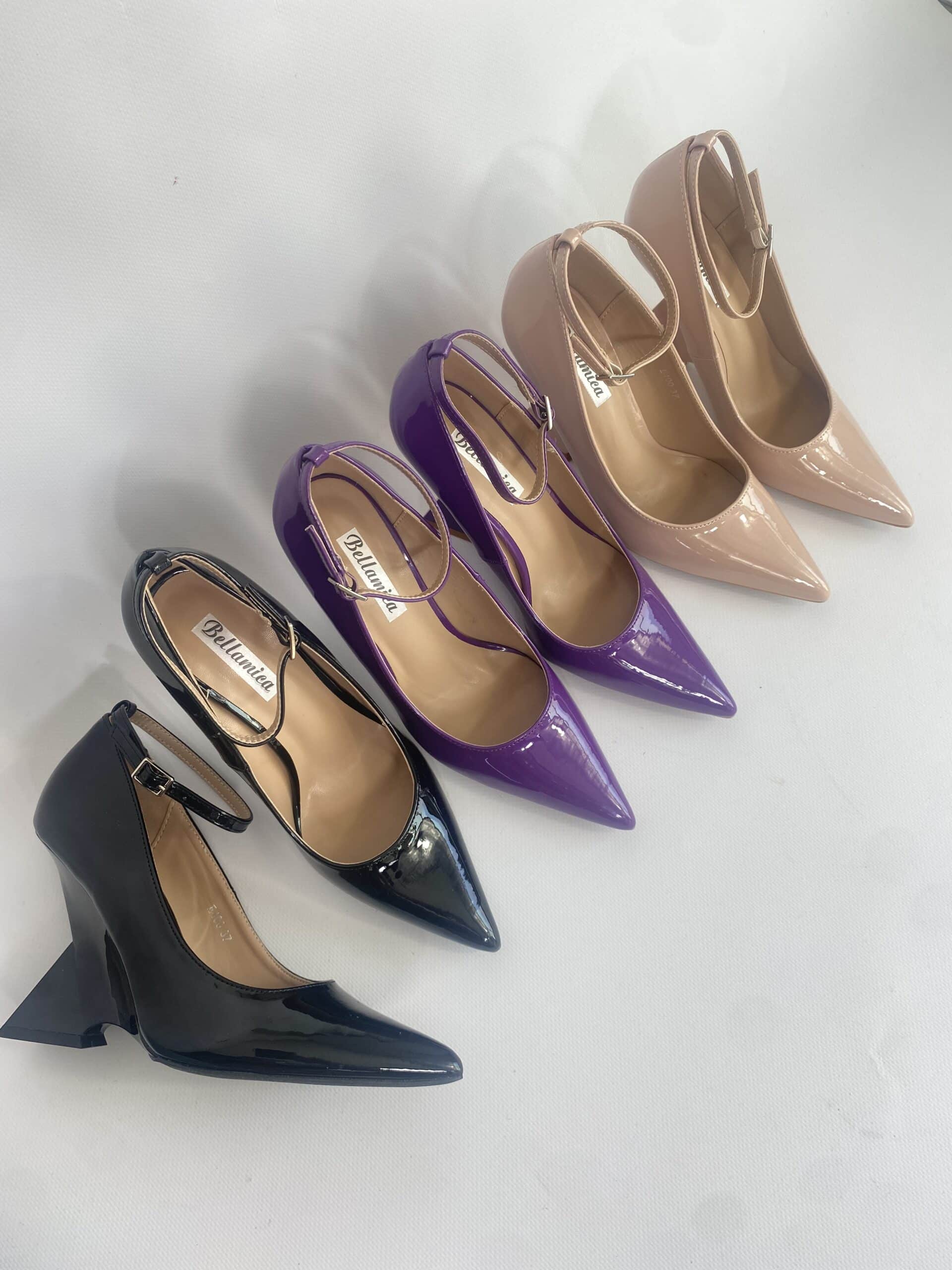 Decollete Tacco Scultoreo  - Vernice Viola