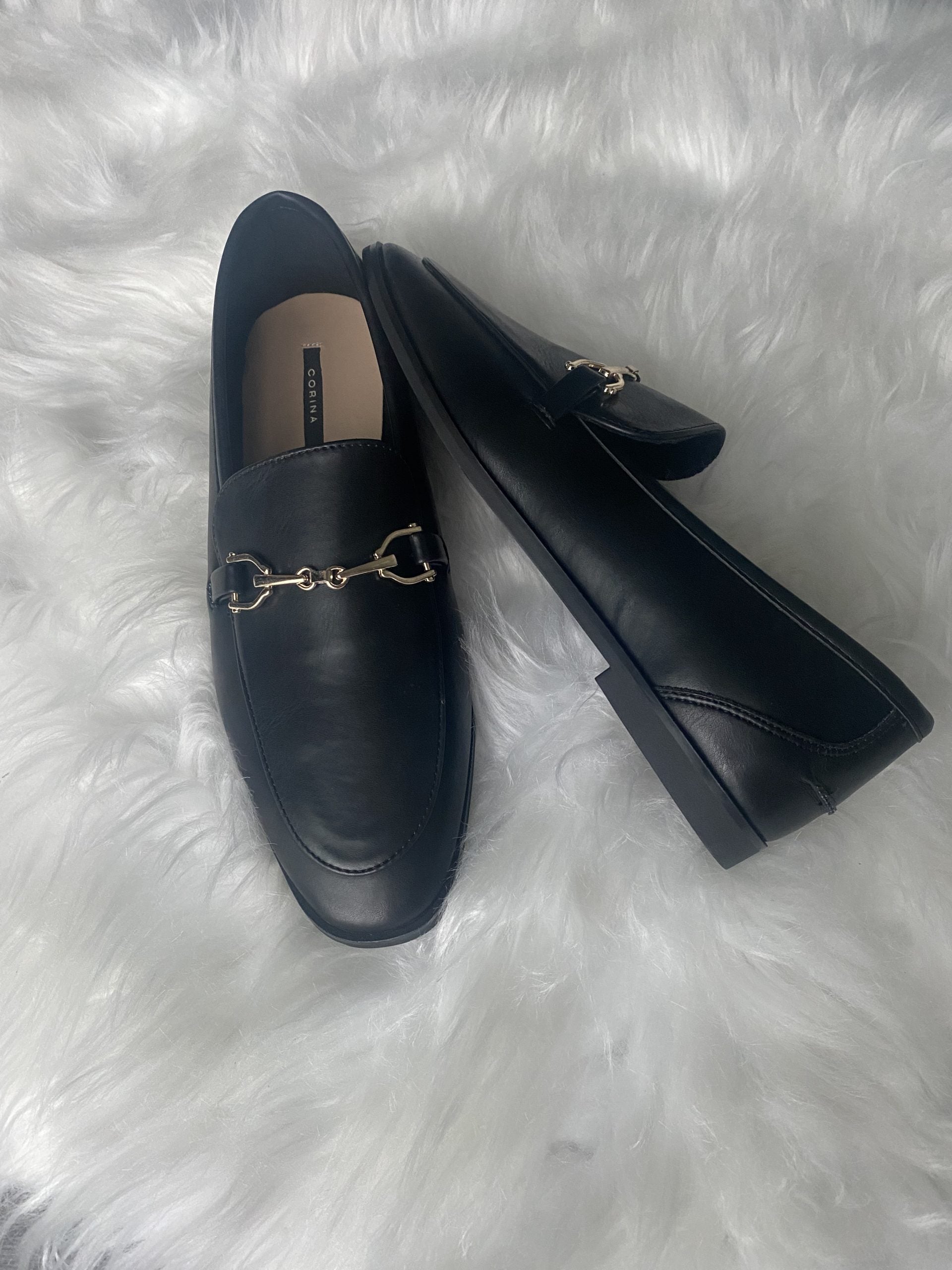 Mocassino Flat Morsetto Dorato - Nero