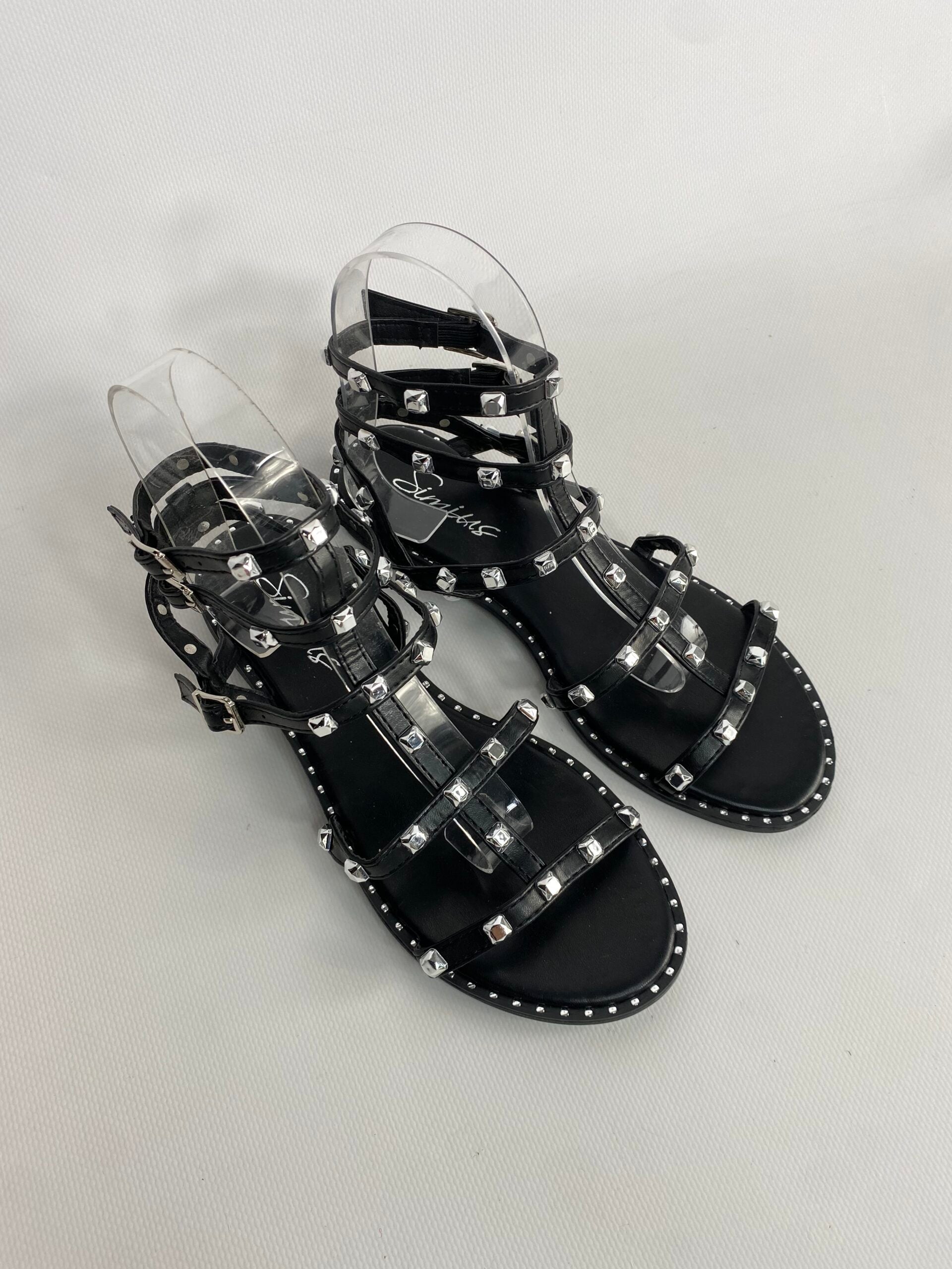 Sandali Studs Flat con Borchie - Nero