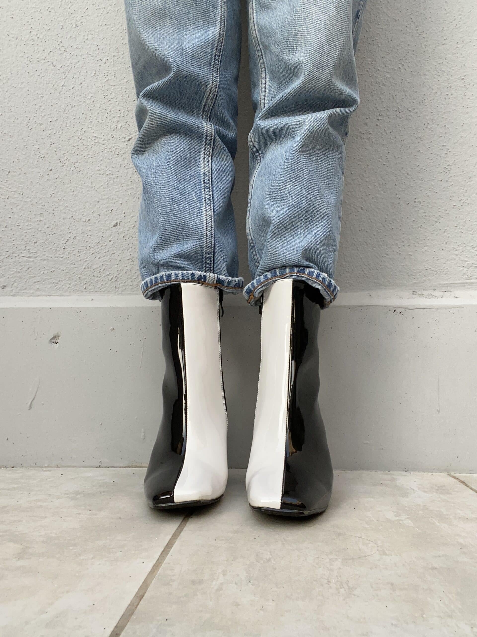 Stivaletto Bicolor - Bianco / Nero