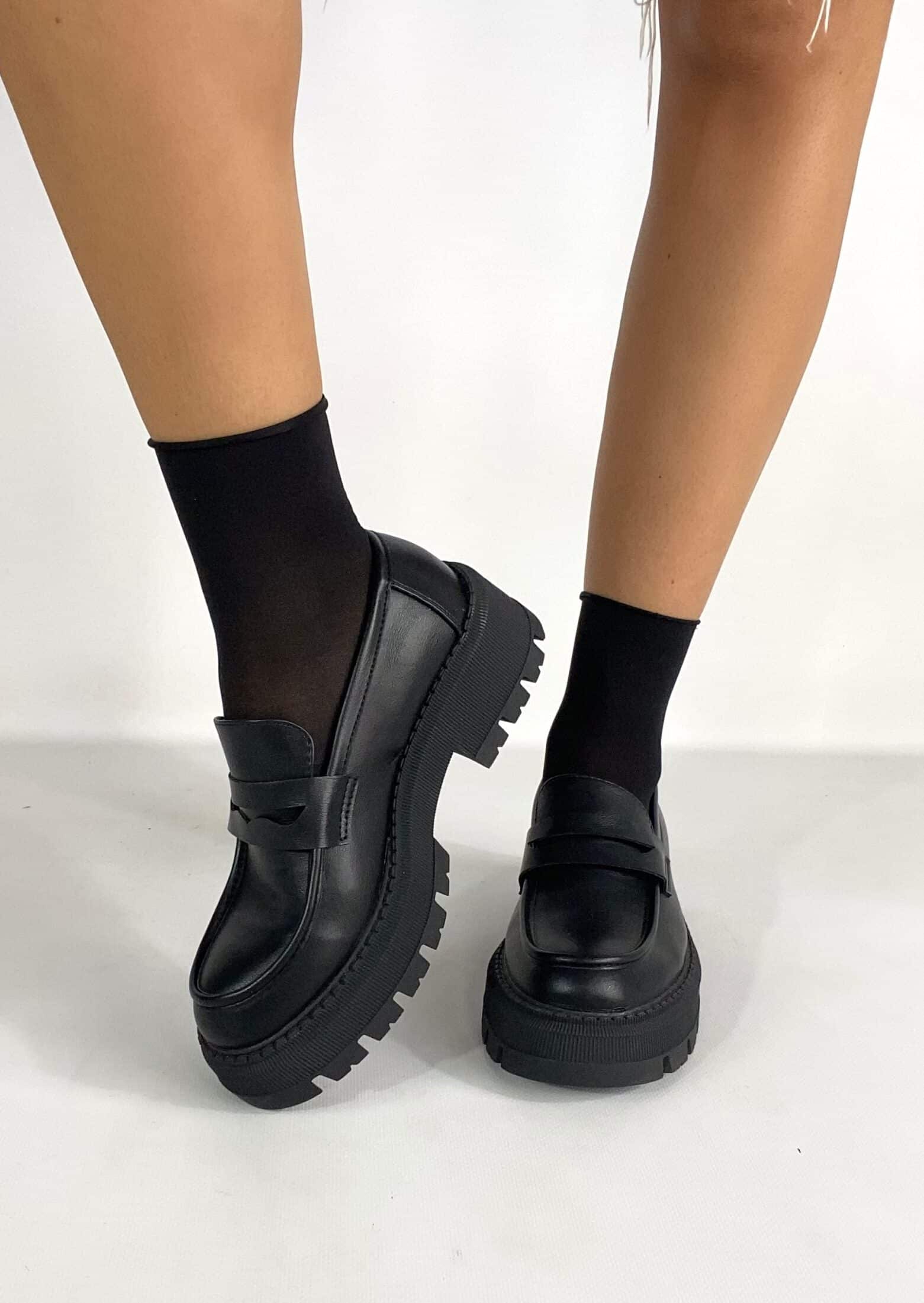 Mocassino Minimal Platform  - Nero