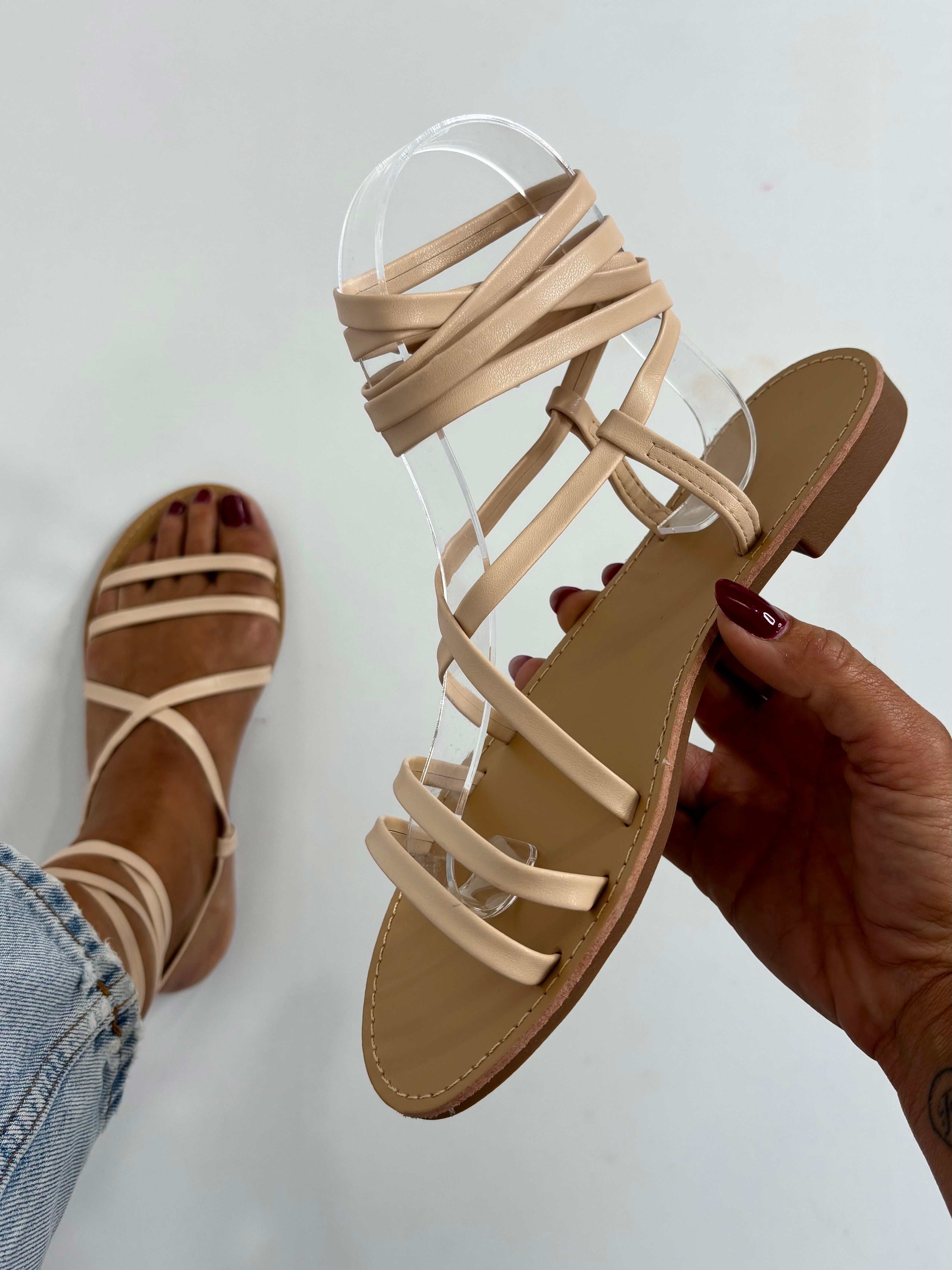 Sandali Alla Schiava - Beige