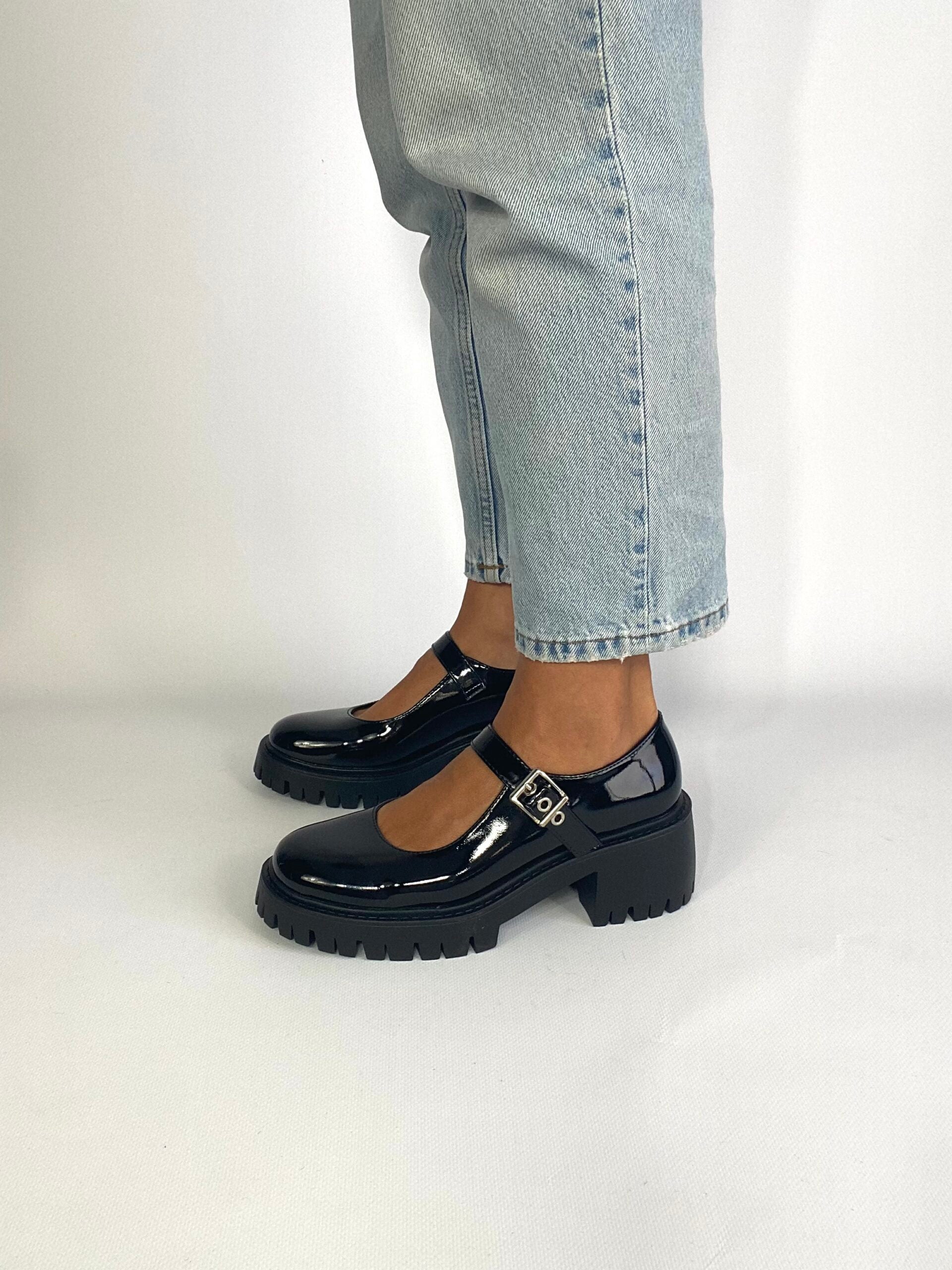 Bebè Platform con Cinturno - Vernice Nero
