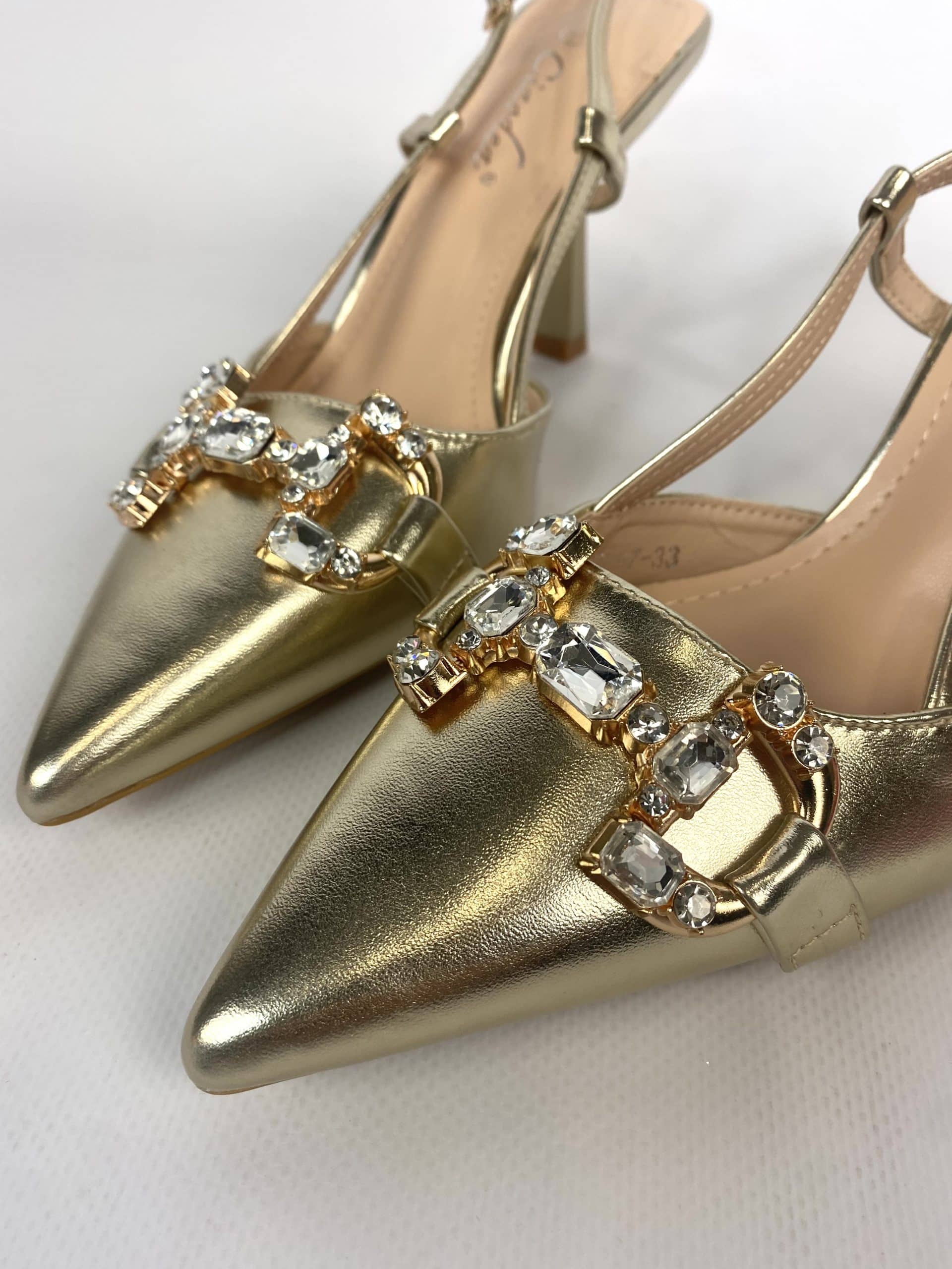 Slingback Morsetto Gioiello - Oro
