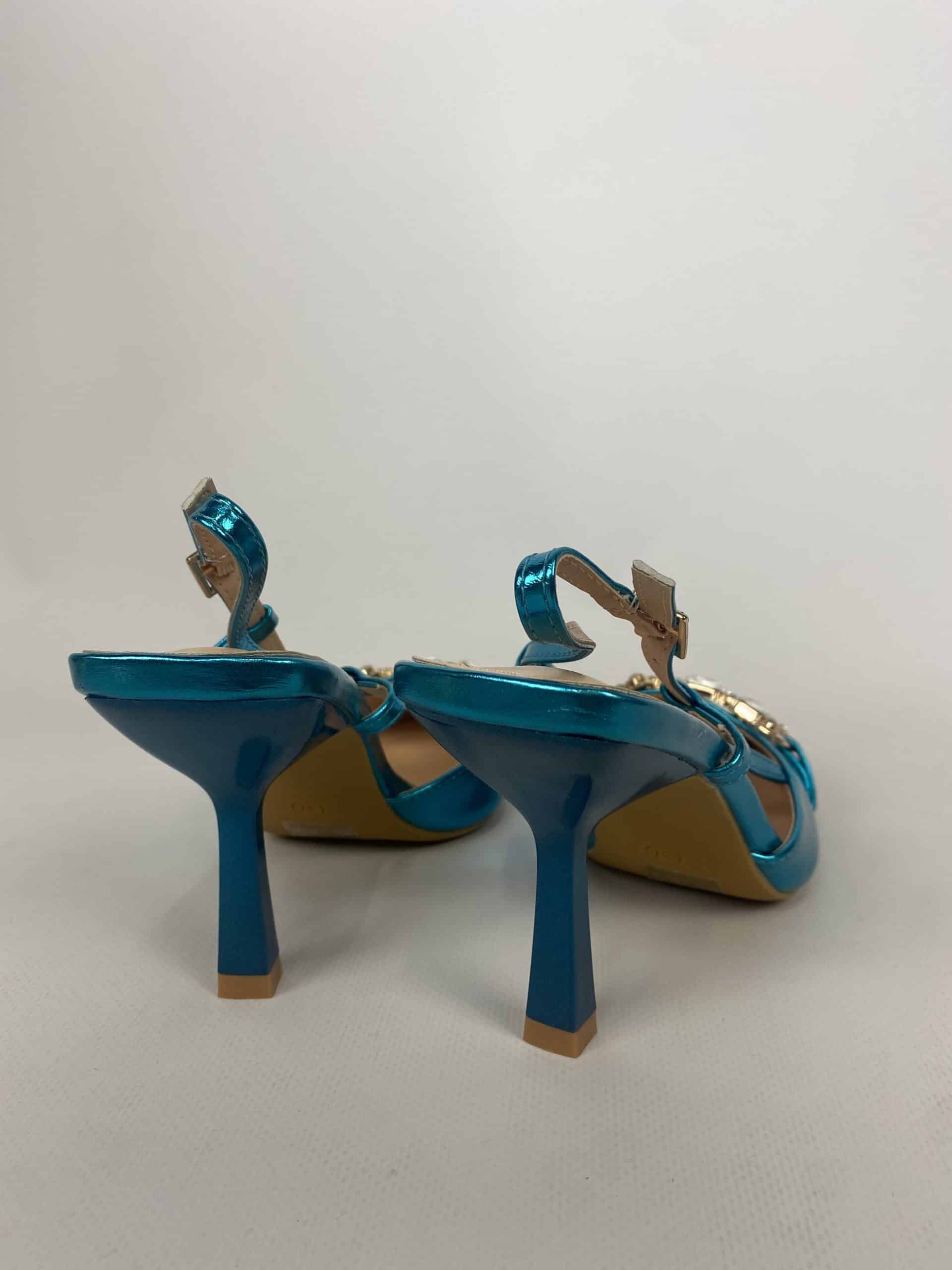 Slingback Morsetto Gioiello - Azzurro