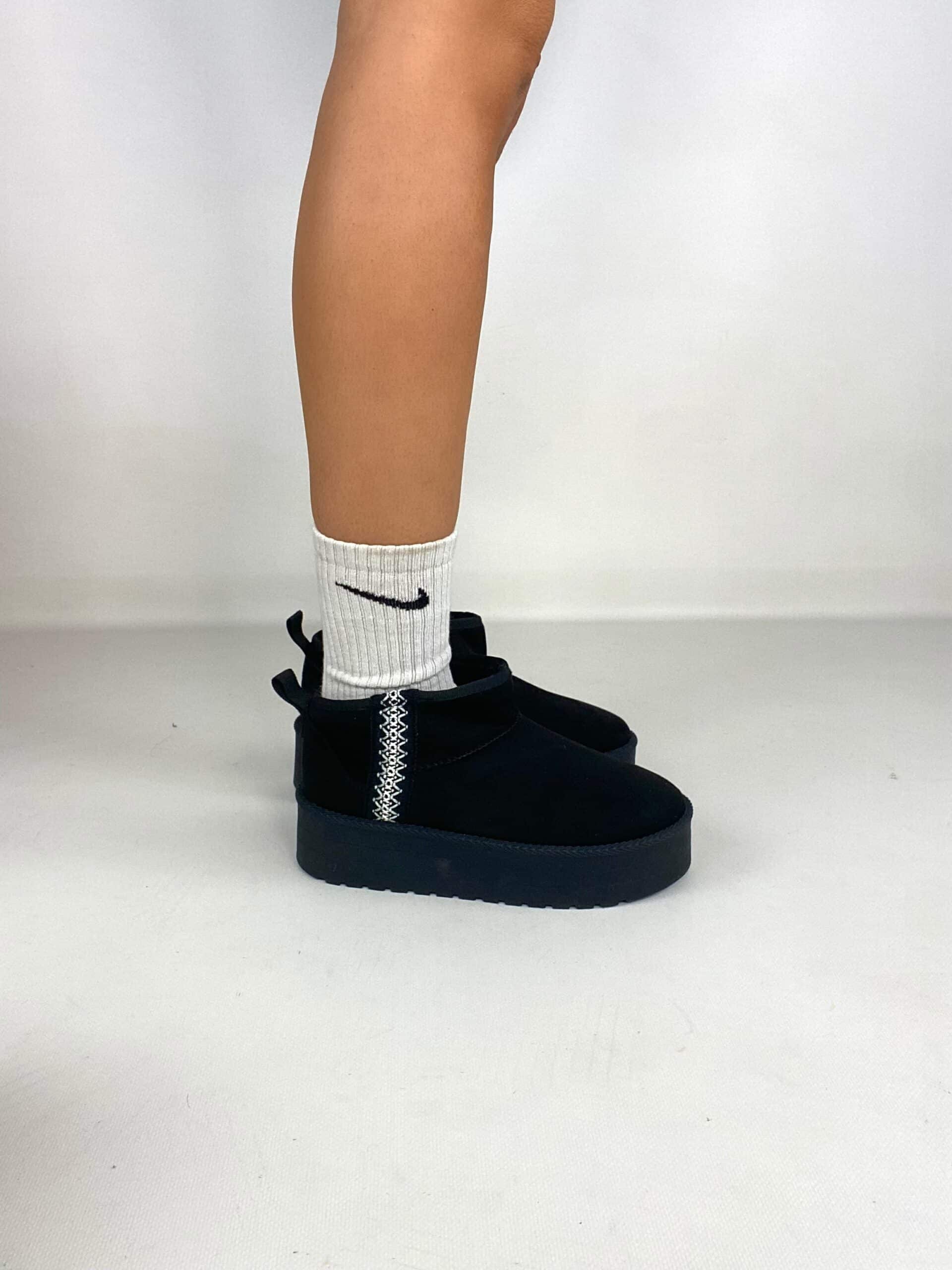 Sabot Platform con Pelo - Cammello.