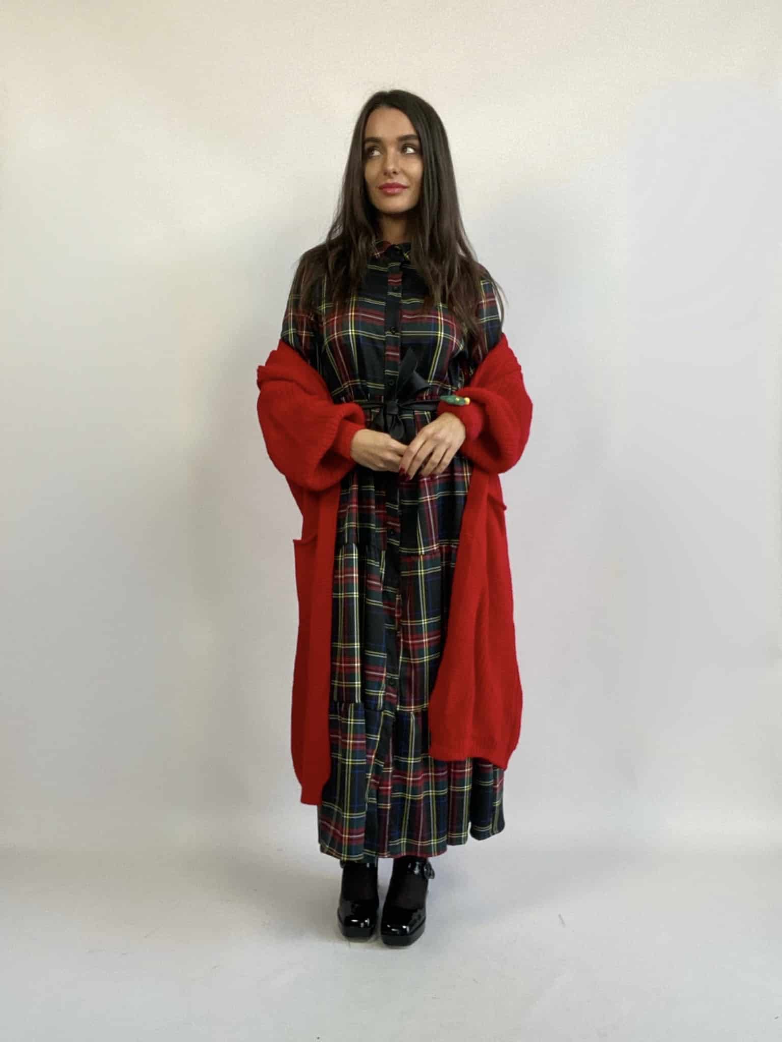 Maxi Cardigan Eva - Rosso