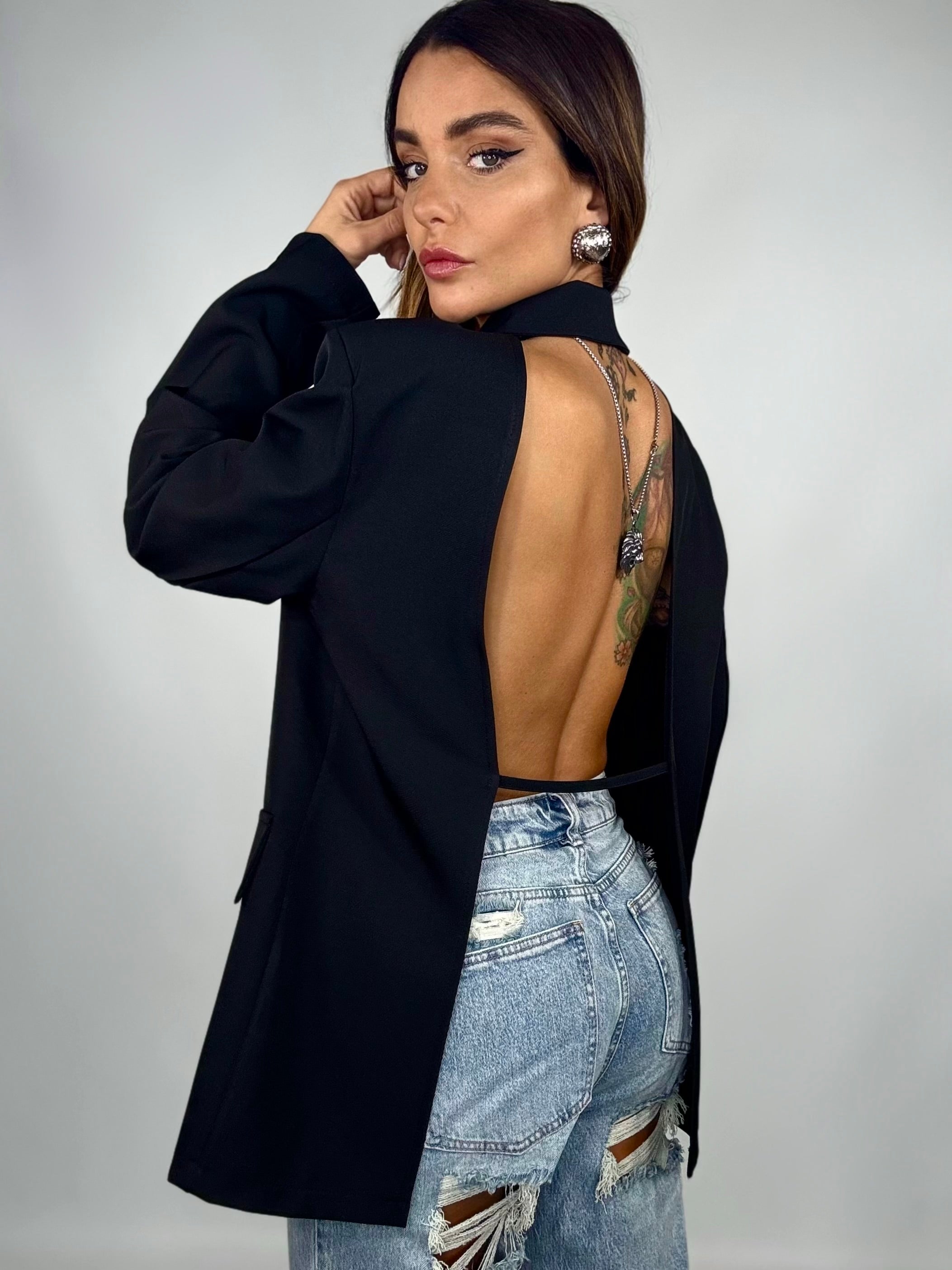 Blazer Schiena Nuda - Nero