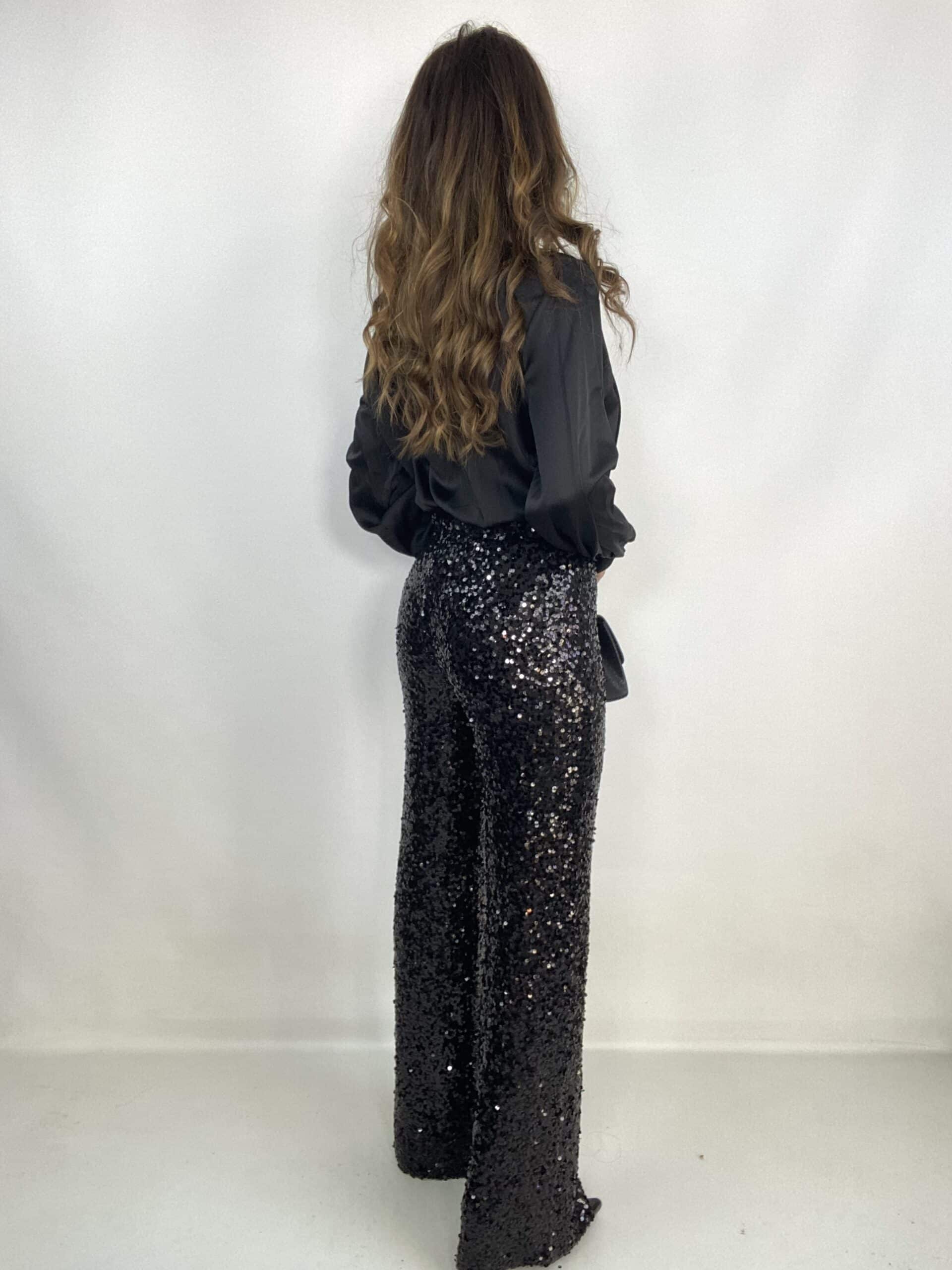 Blusa Body 80s - Satin Nero