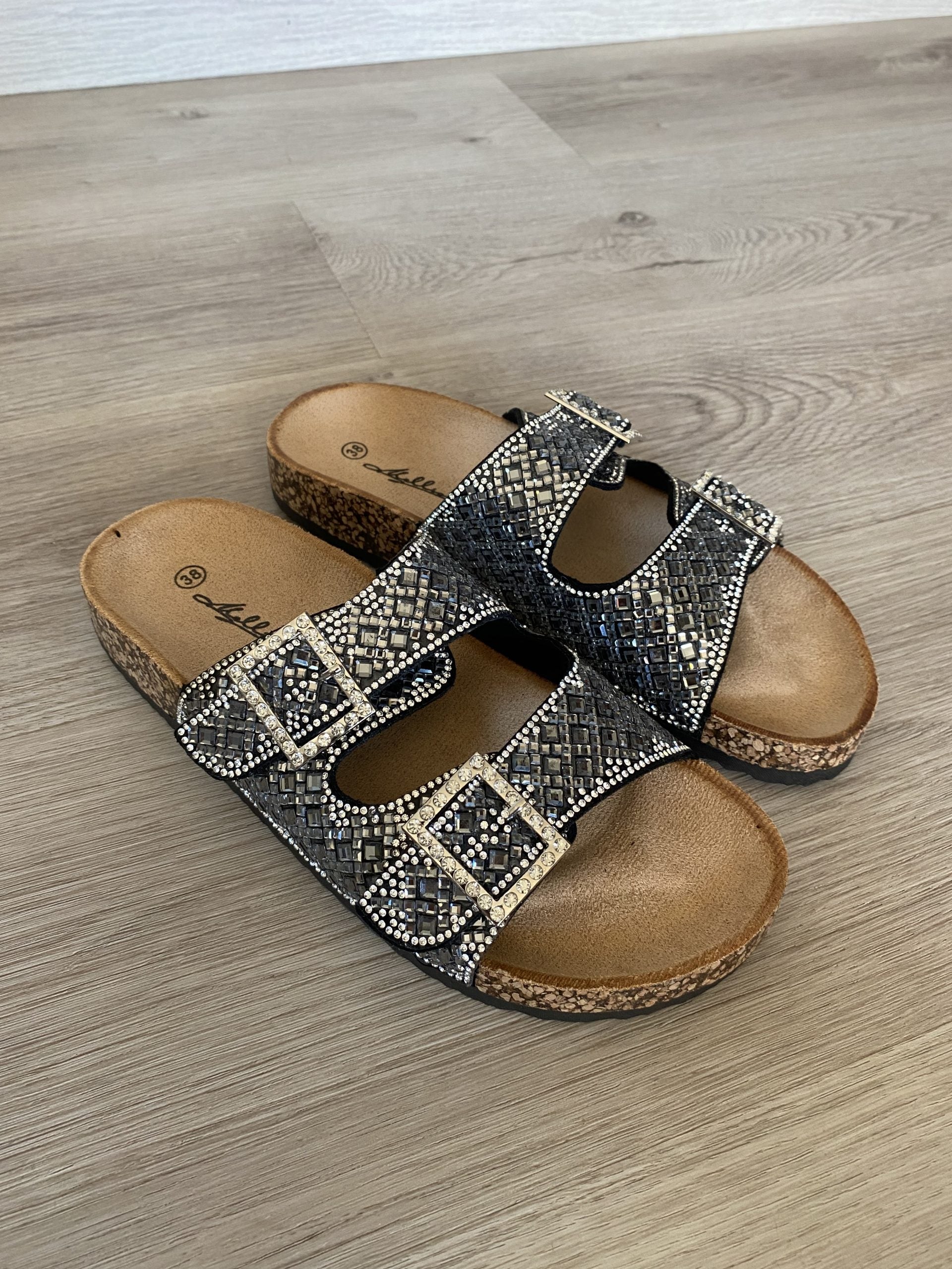 Sandali Birk Strass - Nero